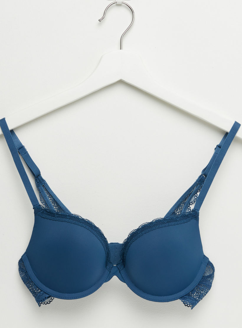 صدرية مبطّنة بتفاصيل دانتيل ومشبك إغلاق ناعم-women-clothing-lingerie-bras-image-1