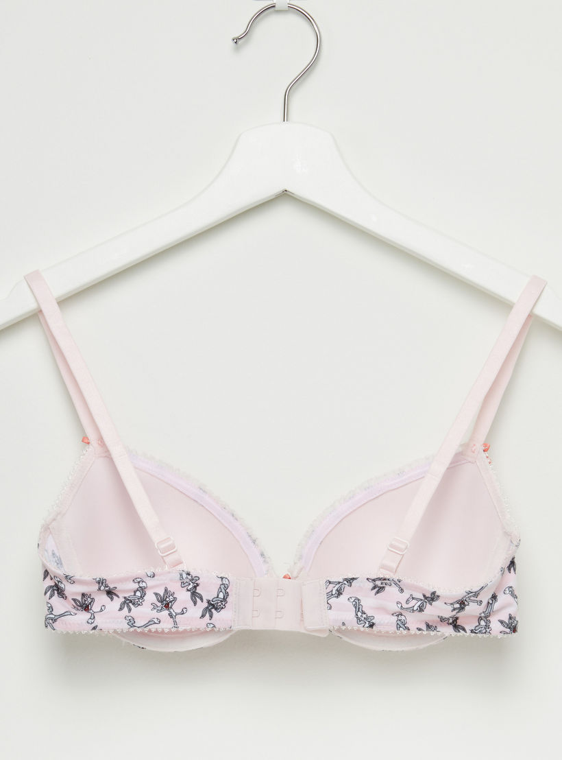 Bugs Bunny Print Padded Bra-women-clothing-lingerie-bras-image-2