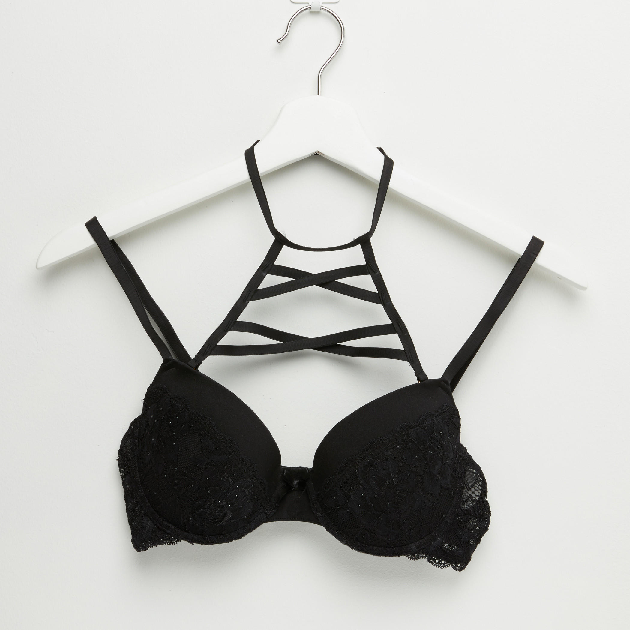 صدرية مبطّنة بتفاصيل دانتيل ومشبك إغلاق ناعم-women-clothing-lingerie-bras-image-1