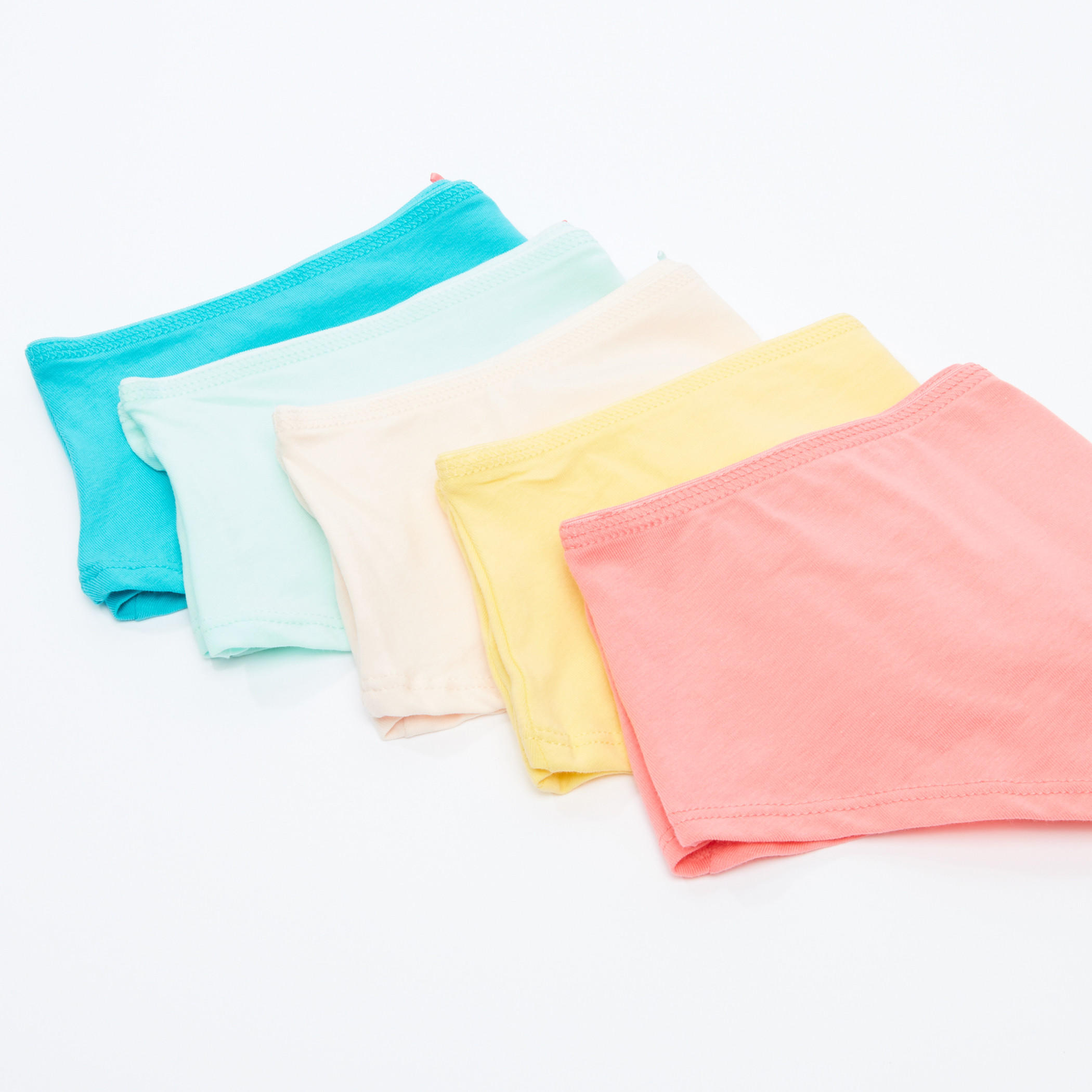 سراويل داخلية بخصر مطّاطي وفيونكة - طقم من 5 قطع-women-clothing-lingerie-panties-image-3