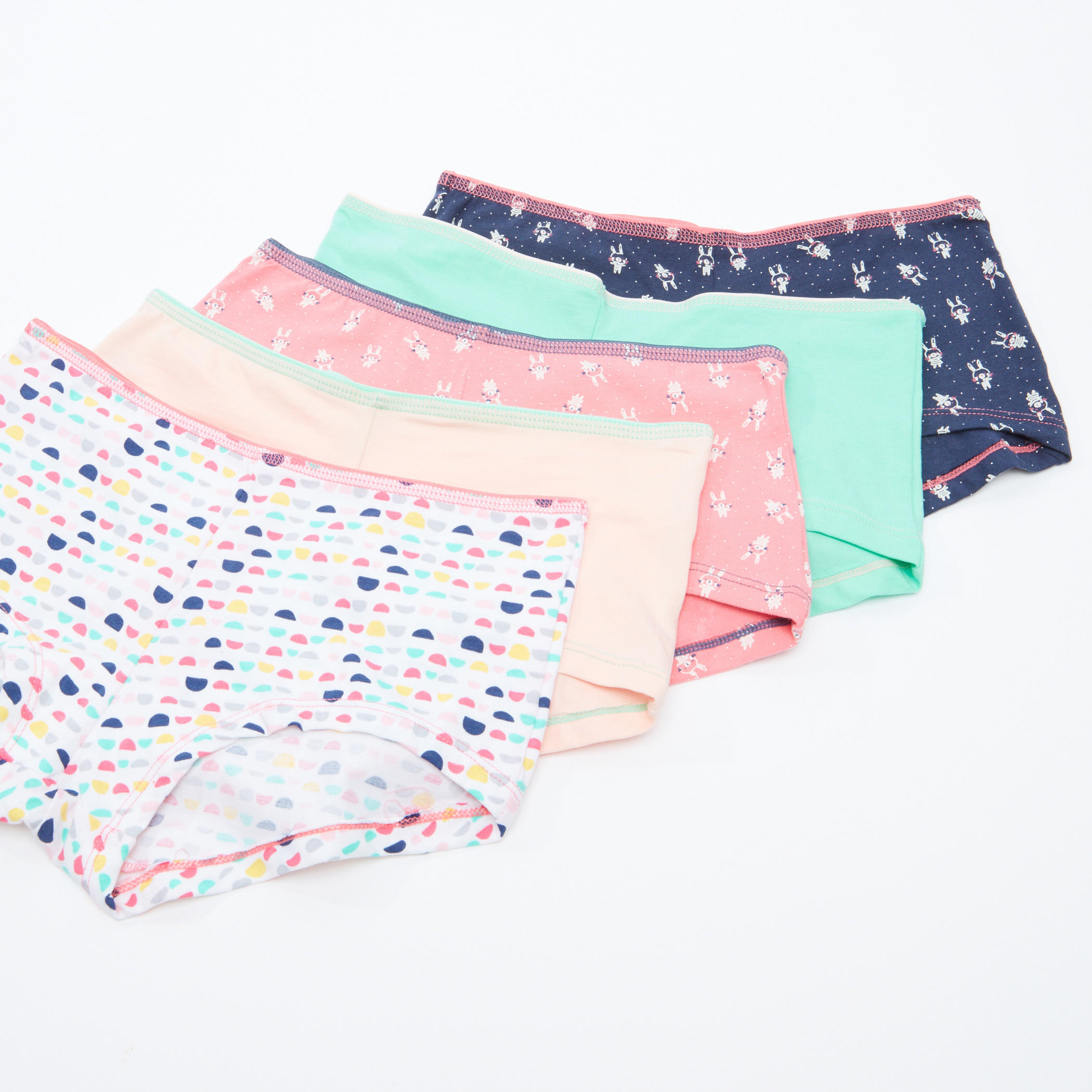 سراويل داخلية متنوعة بخصر مطّاطي - طقم من 5 قطع-women-clothing-lingerie-panties-image-1