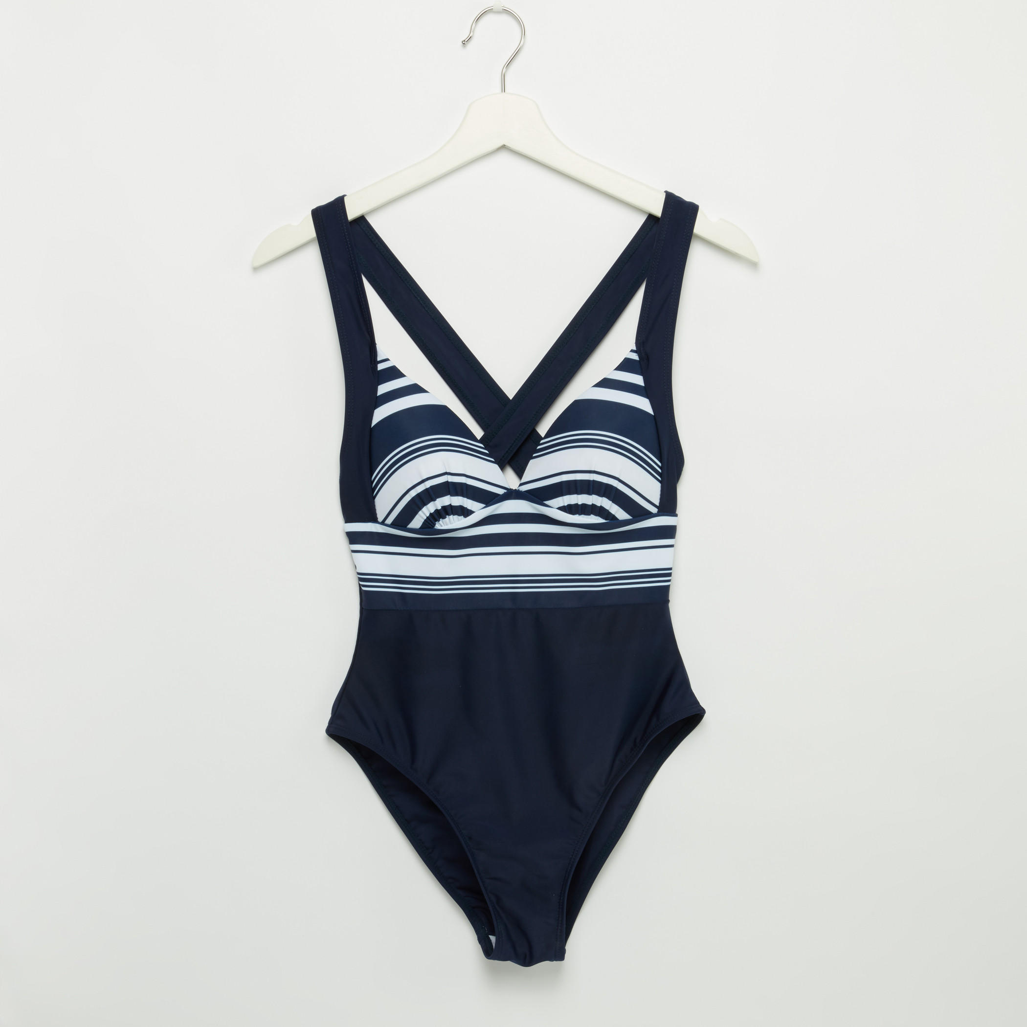 مونوكيني مقلم بحمّالات متقاطعة-women-clothing-swimandbeach-bikinis-image-1