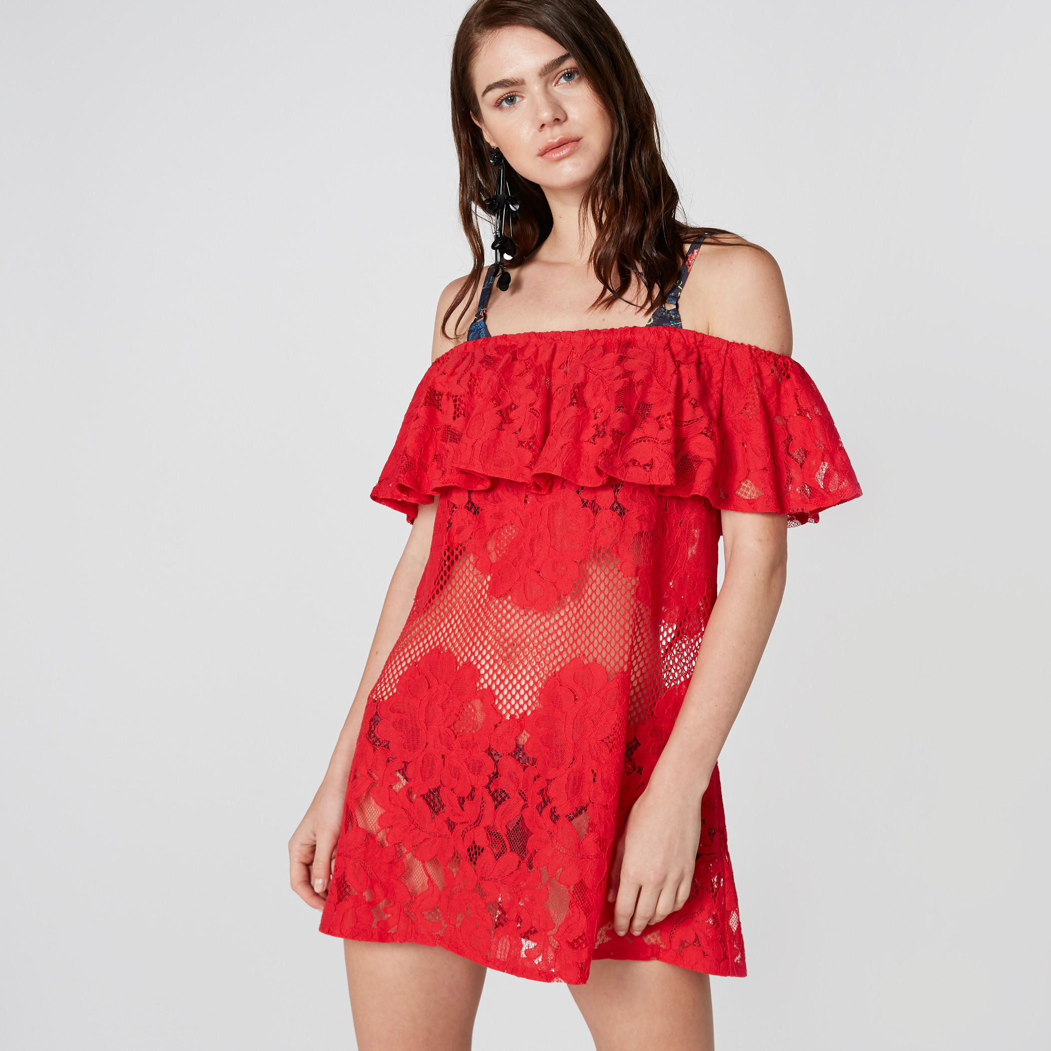 فستان دانتيل أكتاف مكشوفة-women-clothing-dresses-image-1