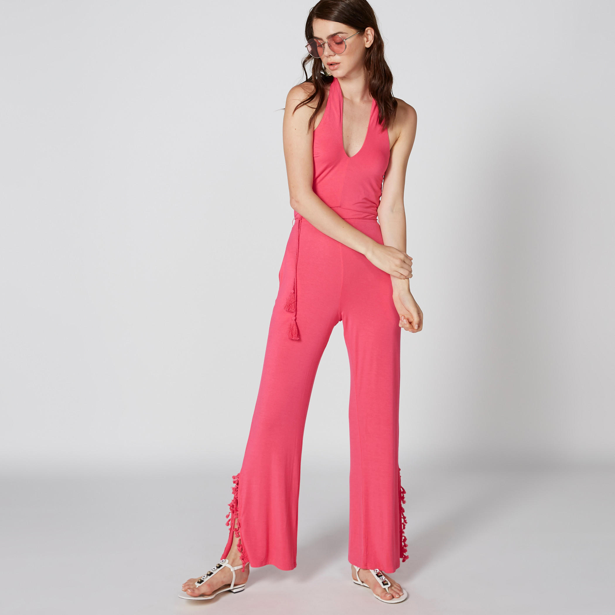 Full Length Jumpsuit with Halter Neck and Pocket Detail-women-clothing-jumpsuits-image-1