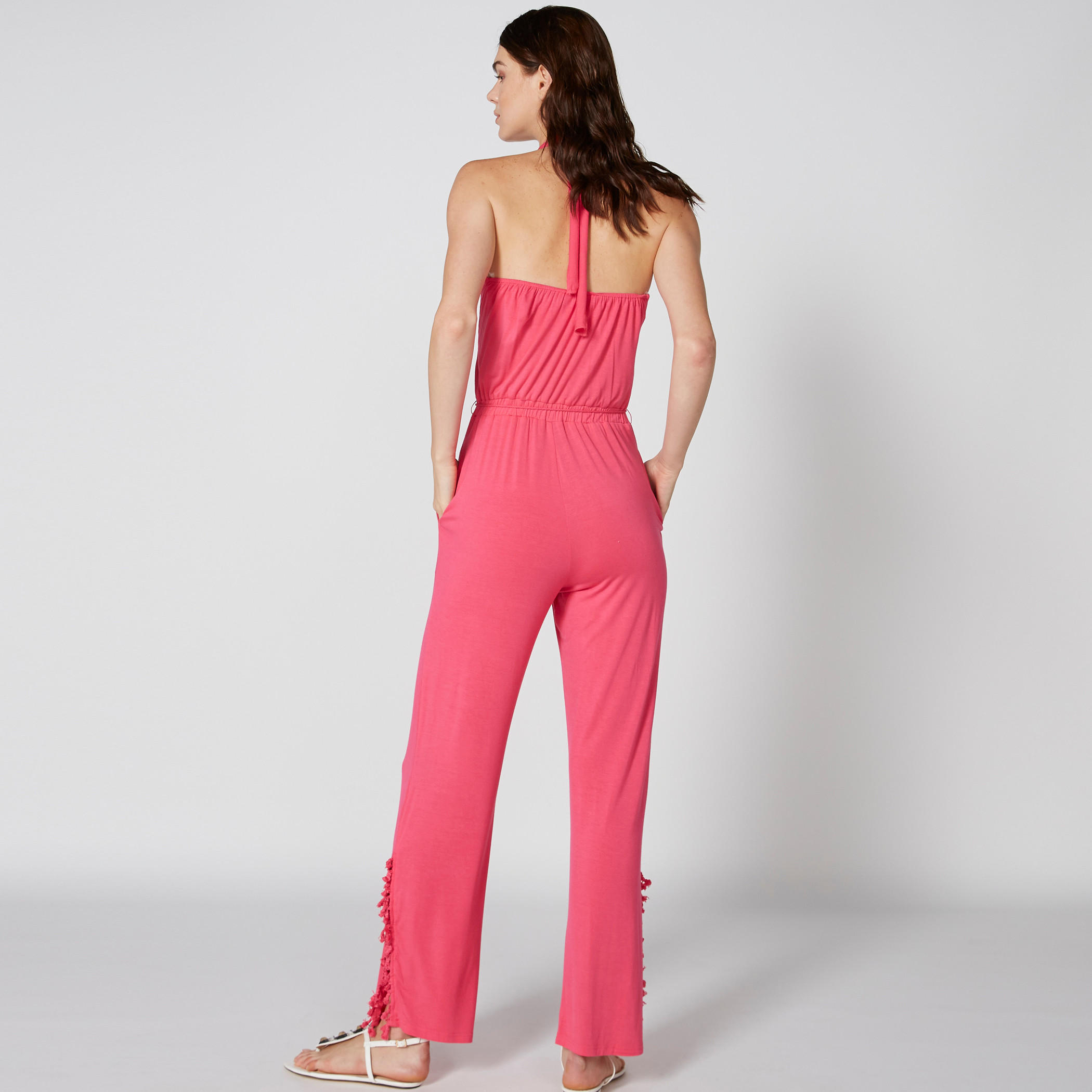 Full Length Jumpsuit with Halter Neck and Pocket Detail-women-clothing-jumpsuits-image-2