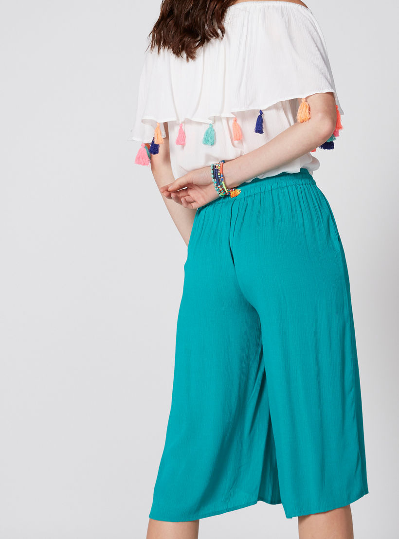 بنطال واسع الساقين بخصر مطاطي ورباط-women-clothing-bottoms-trousers-image-2