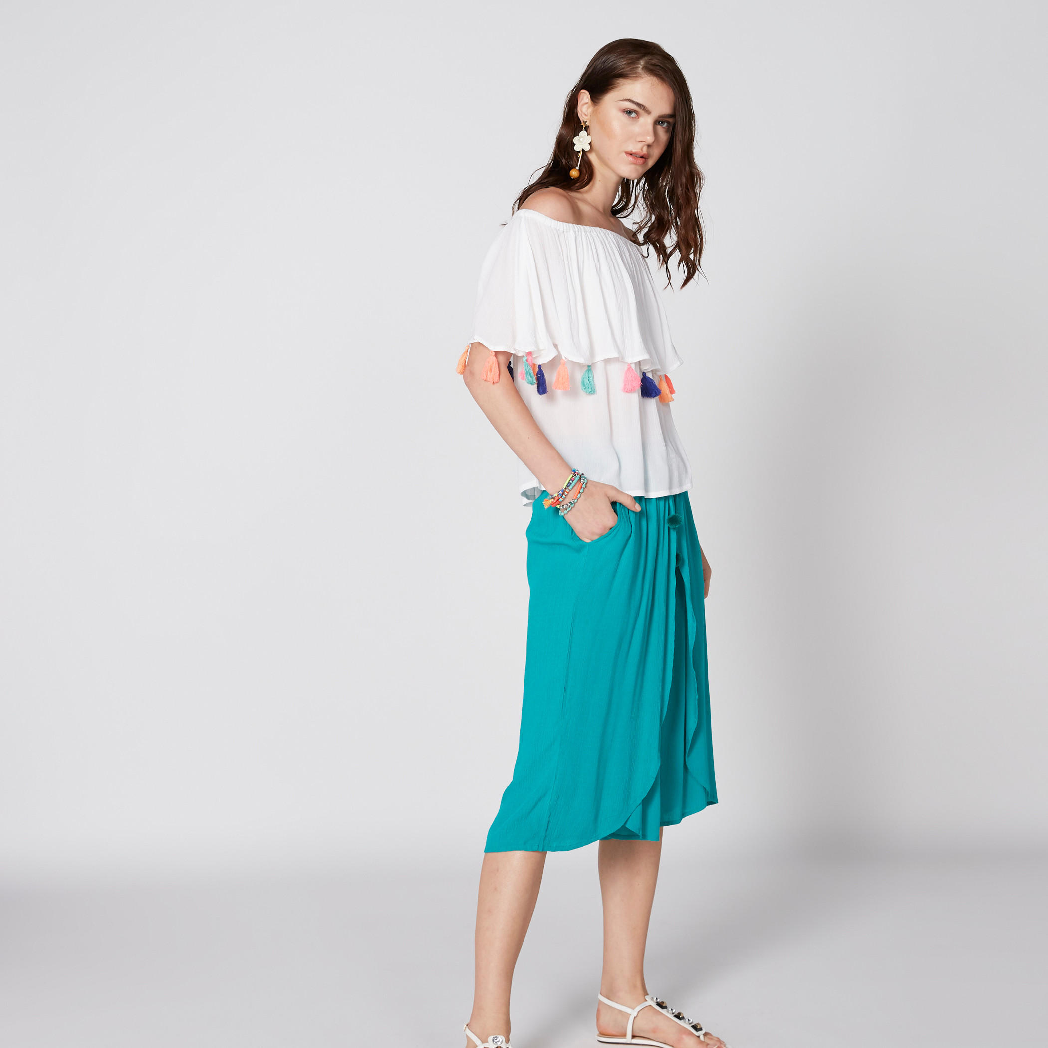 Off Shoulder Top with Tassles-women-clothing-shirtsandblouses-blouses-image-1