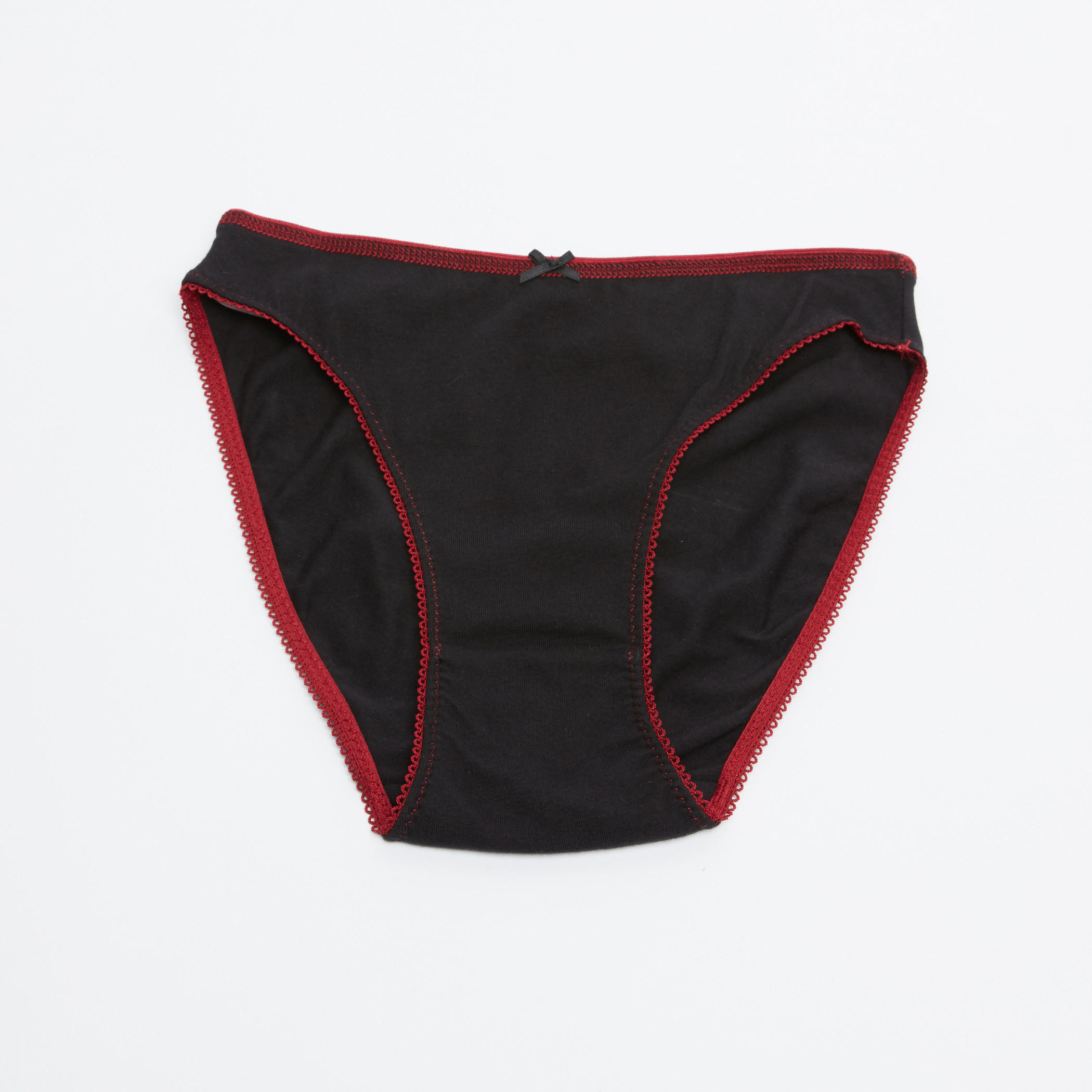 سراويل داخلية بخصر مطّاطي وتفاصيل دانتيل - طقم من 5 قطع-women-clothing-lingerie-panties-image-2