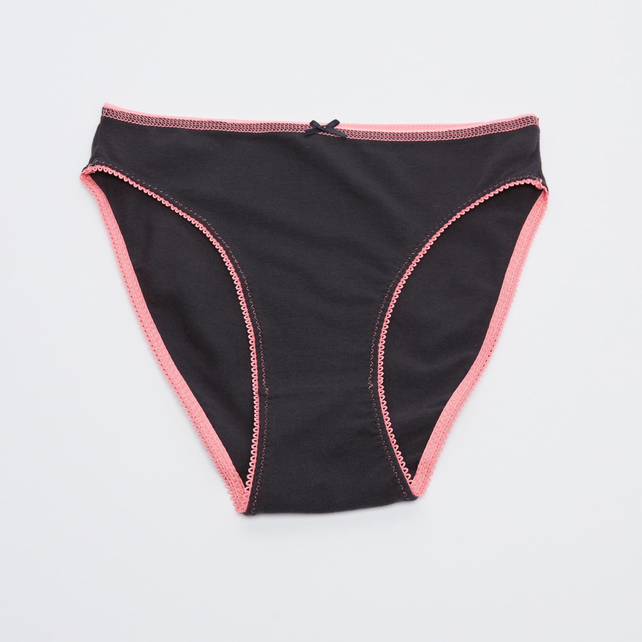 سراويل بيكيني بخصر مطّاطي وتفاصيل دانتيل - طقم من 5 قطع-women-clothing-lingerie-panties-image-2