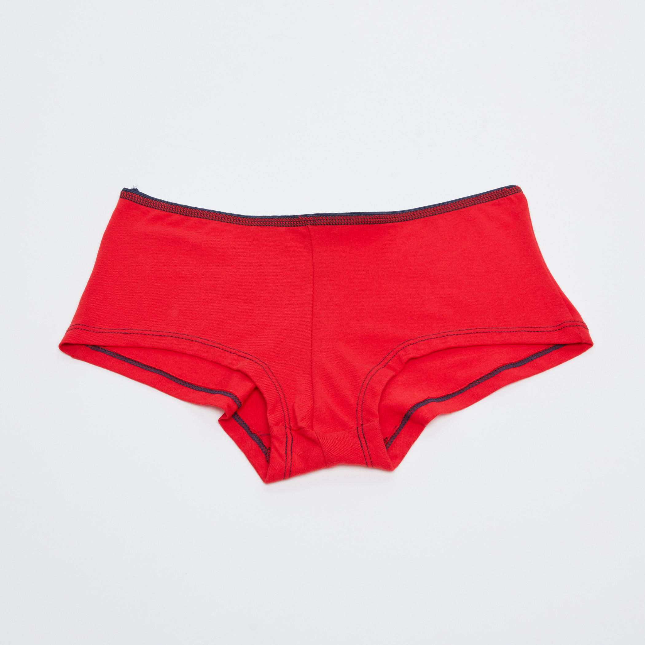 Stitch Detail Boyshorts with Elasticised Waistband - Set of 5-women-clothing-lingerie-panties-image-2