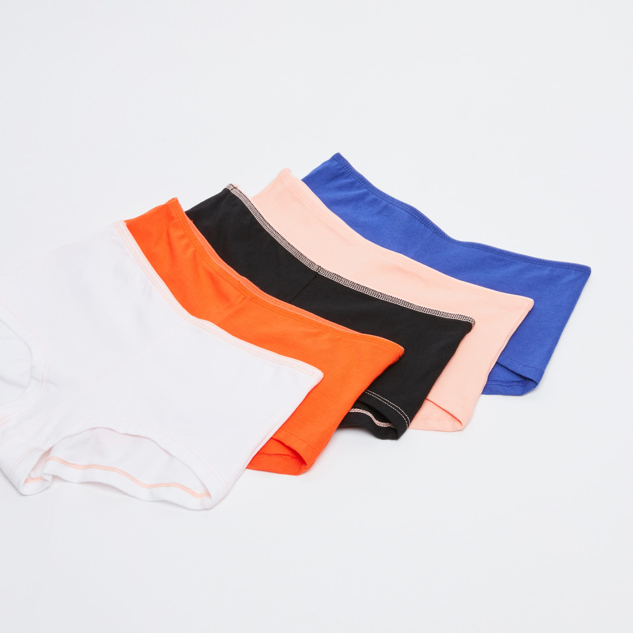 سراويل داخلية بخصر مطّاطي ودرزات - طقم من 5 قطع-women-clothing-lingerie-panties-image-1