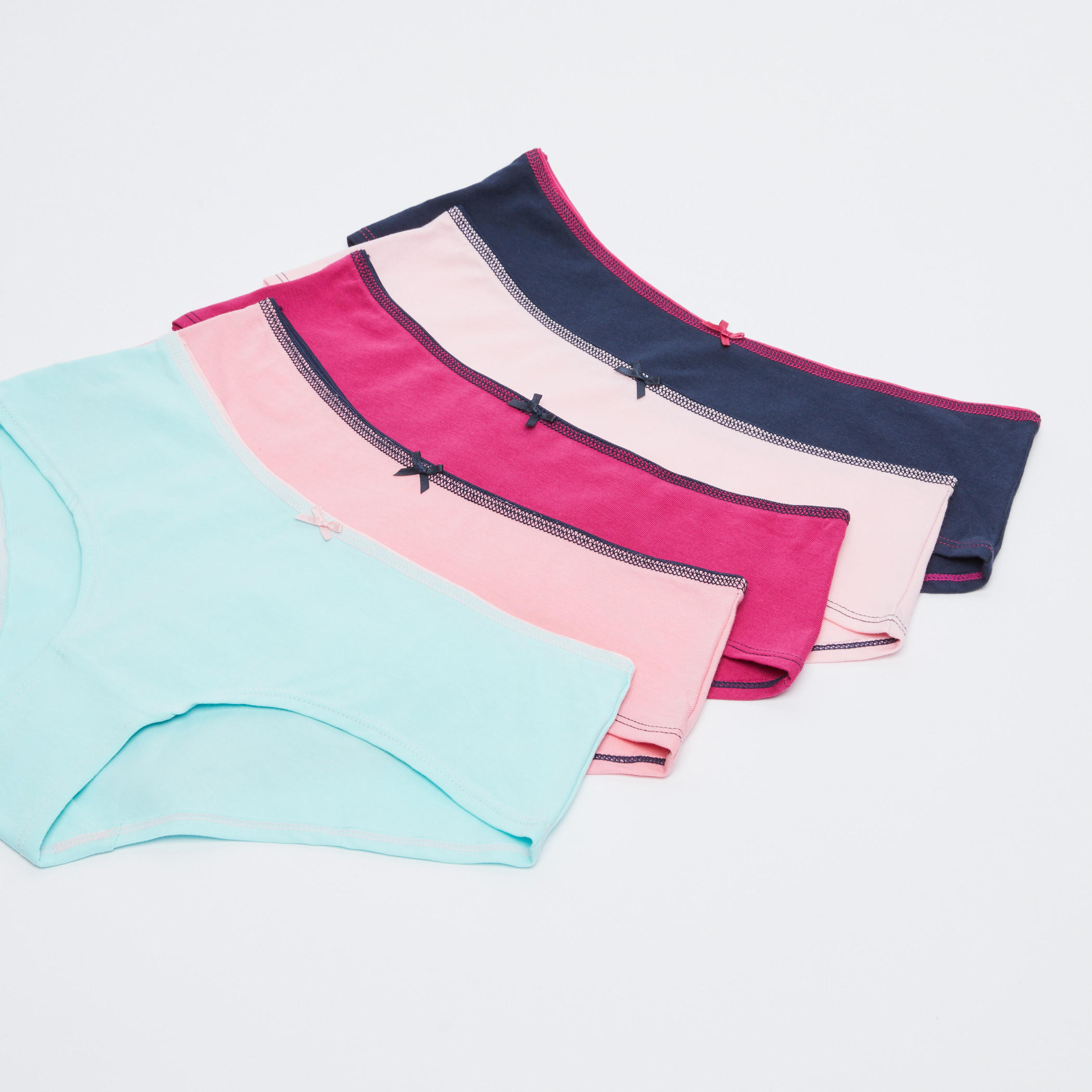 سراويل بريف بخياطة بارزة وخصر مطاطي-women-clothing-lingerie-panties-image-1