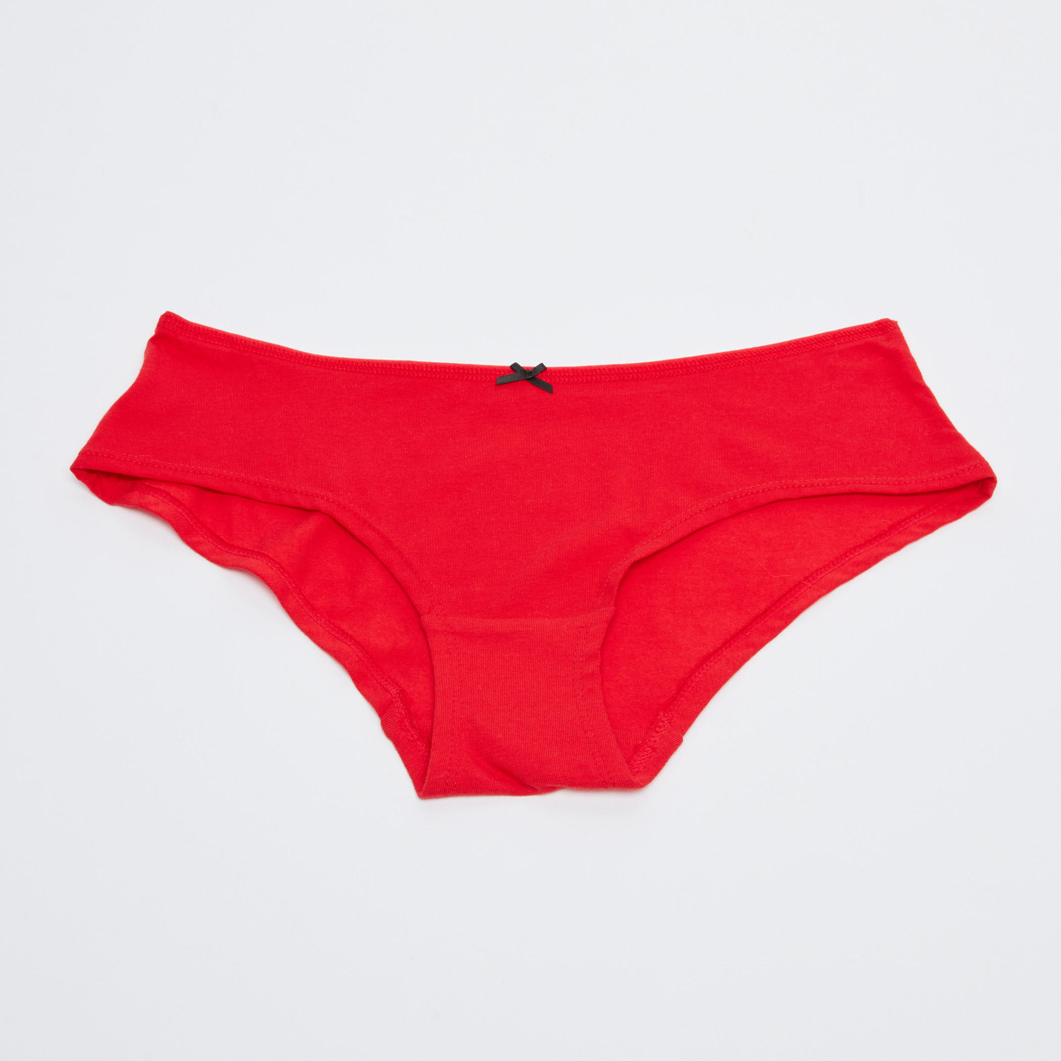 سراويل داخلية بخصر مطّاطي وفيونكة - طقم من 5 قطع-women-clothing-lingerie-panties-image-2