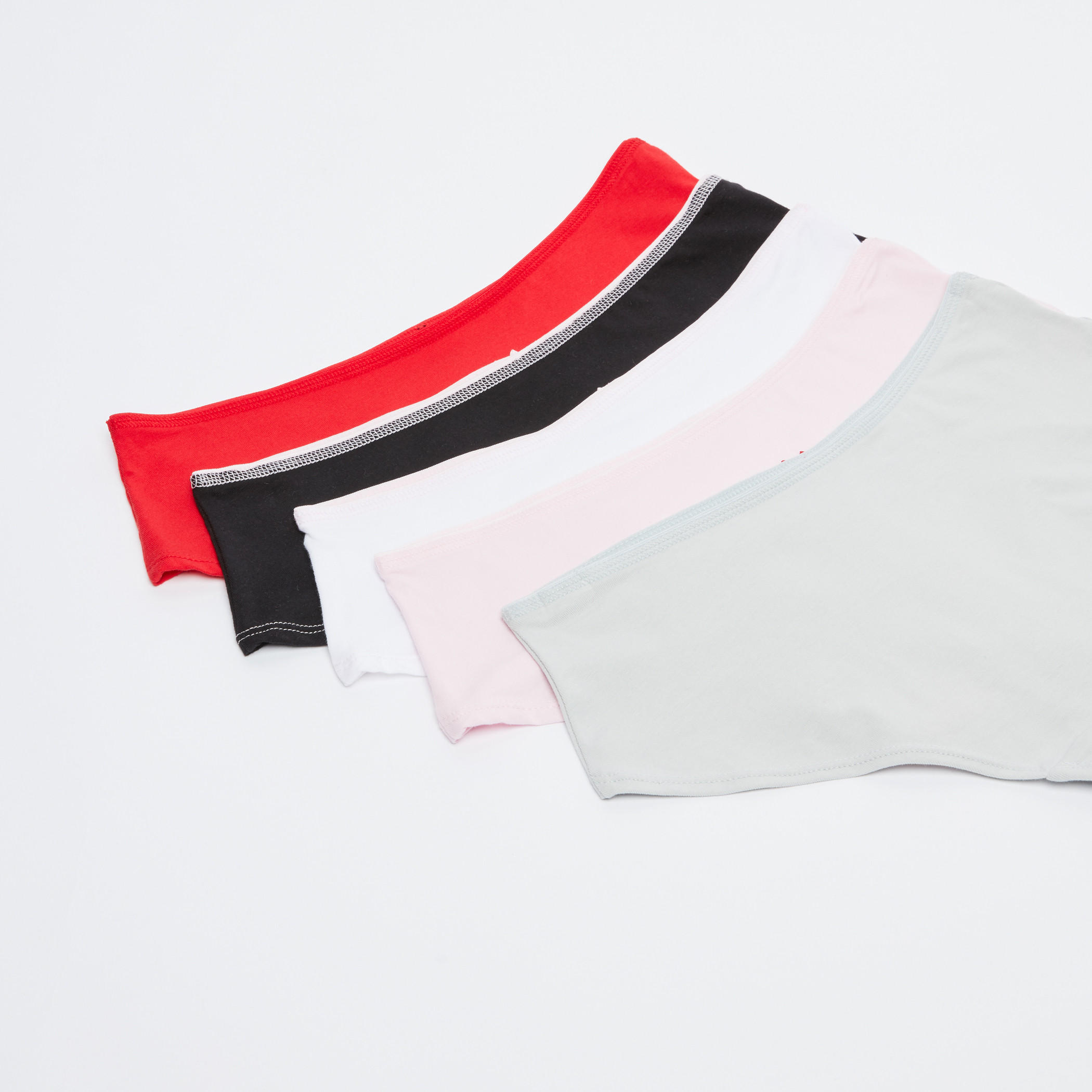 Bow Detail Hipsters with Elasticised Waistband - Set of 5-women-clothing-lingerie-panties-image-3