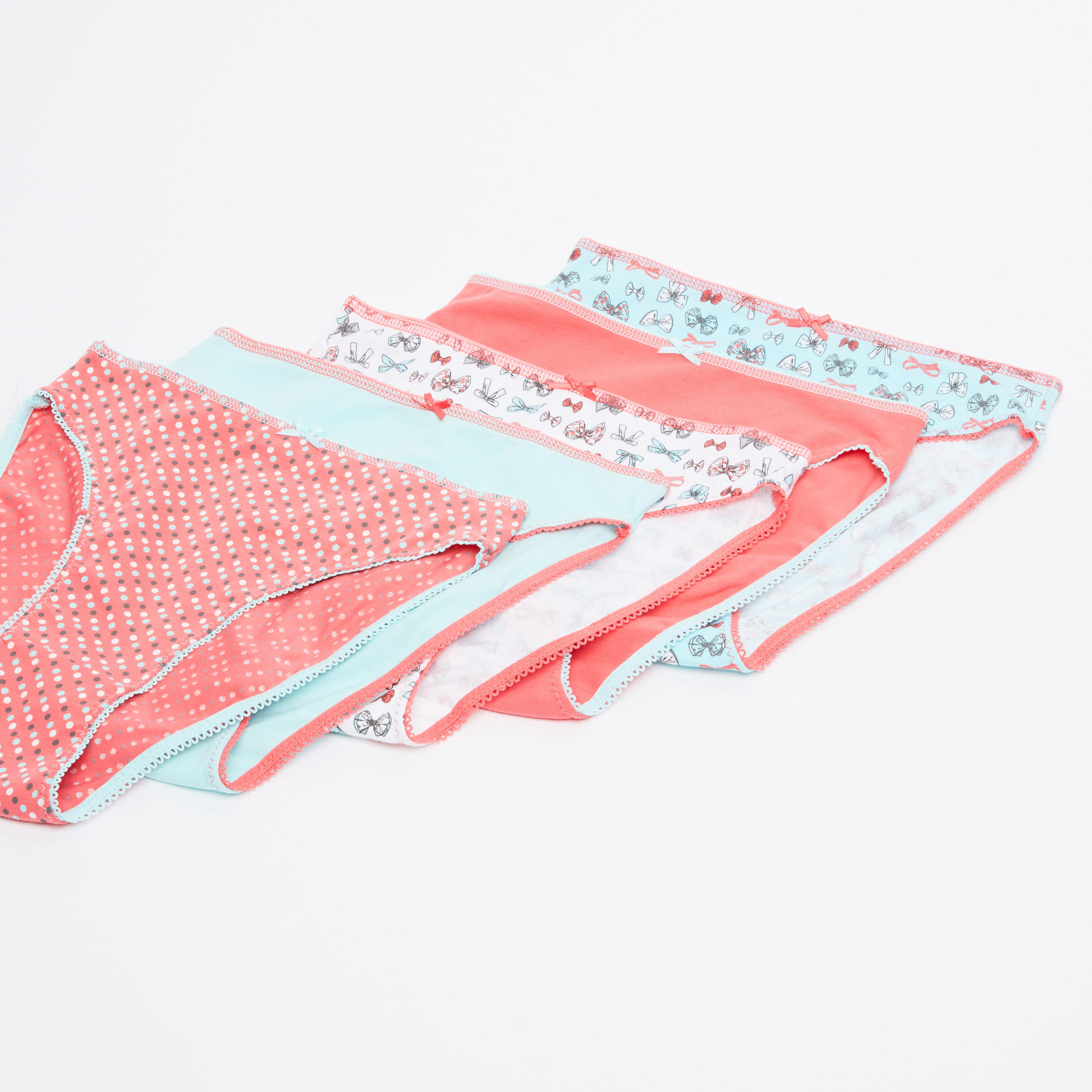 سراويل داخلية متنوعة بخصر مطّاطي - طقم من 5 قطع-women-clothing-lingerie-panties-image-1
