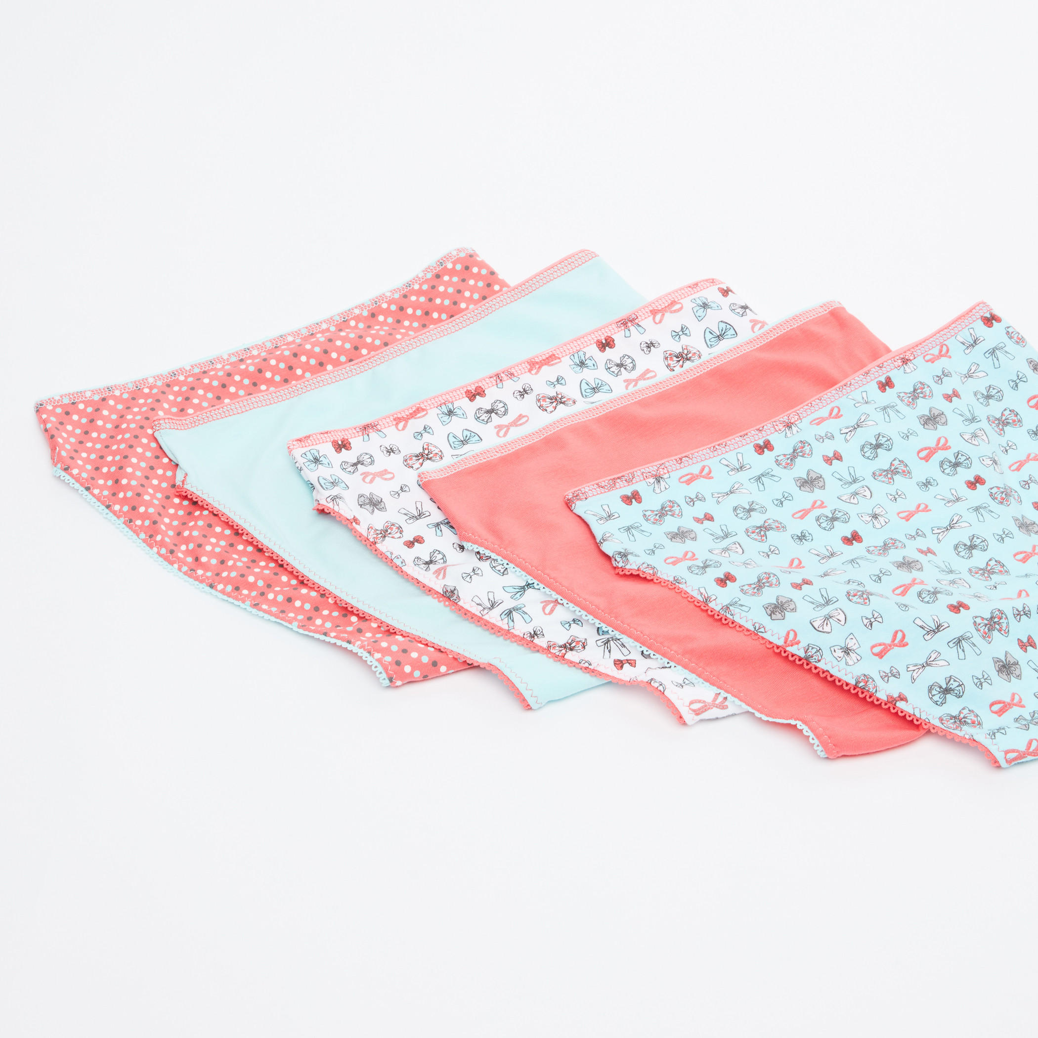 سراويل داخلية متنوعة بخصر مطّاطي - طقم من 5 قطع-women-clothing-lingerie-panties-image-3