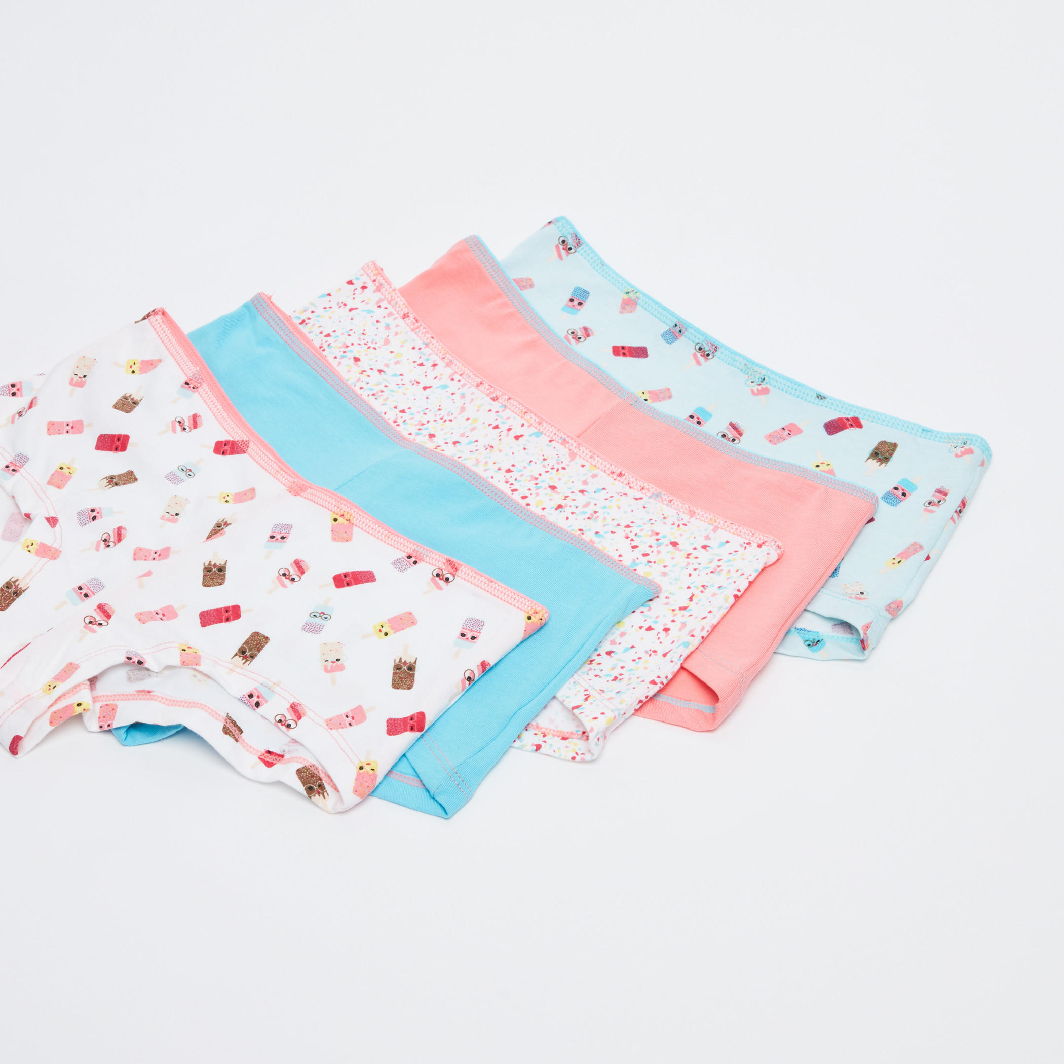 سراويل داخلية بخصر مطّاطي - طقم من 5 قطع متنوعة-women-clothing-lingerie-panties-image-1