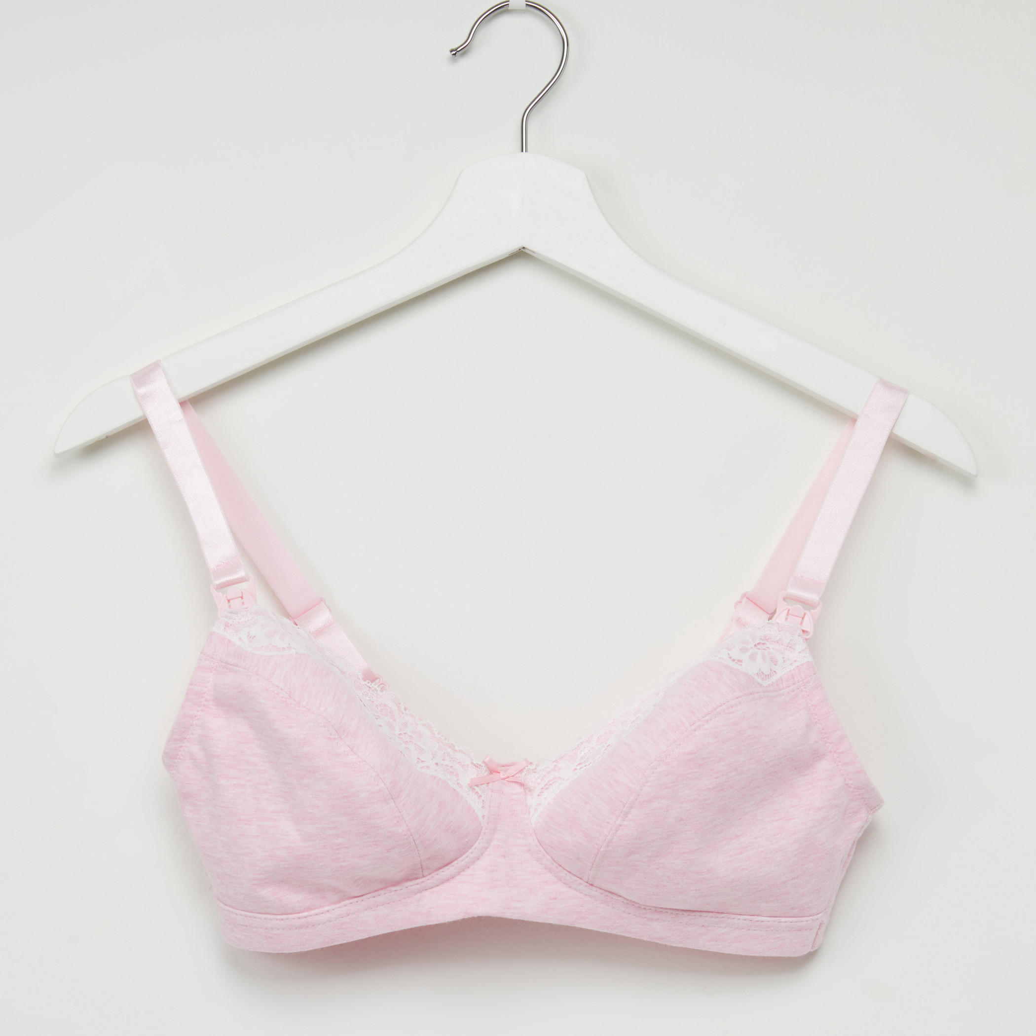 صدريّة ميلانج للحوامل بمشبك إغلاق وتفاصيل دانتيل-women-clothing-lingerie-bras-image-1