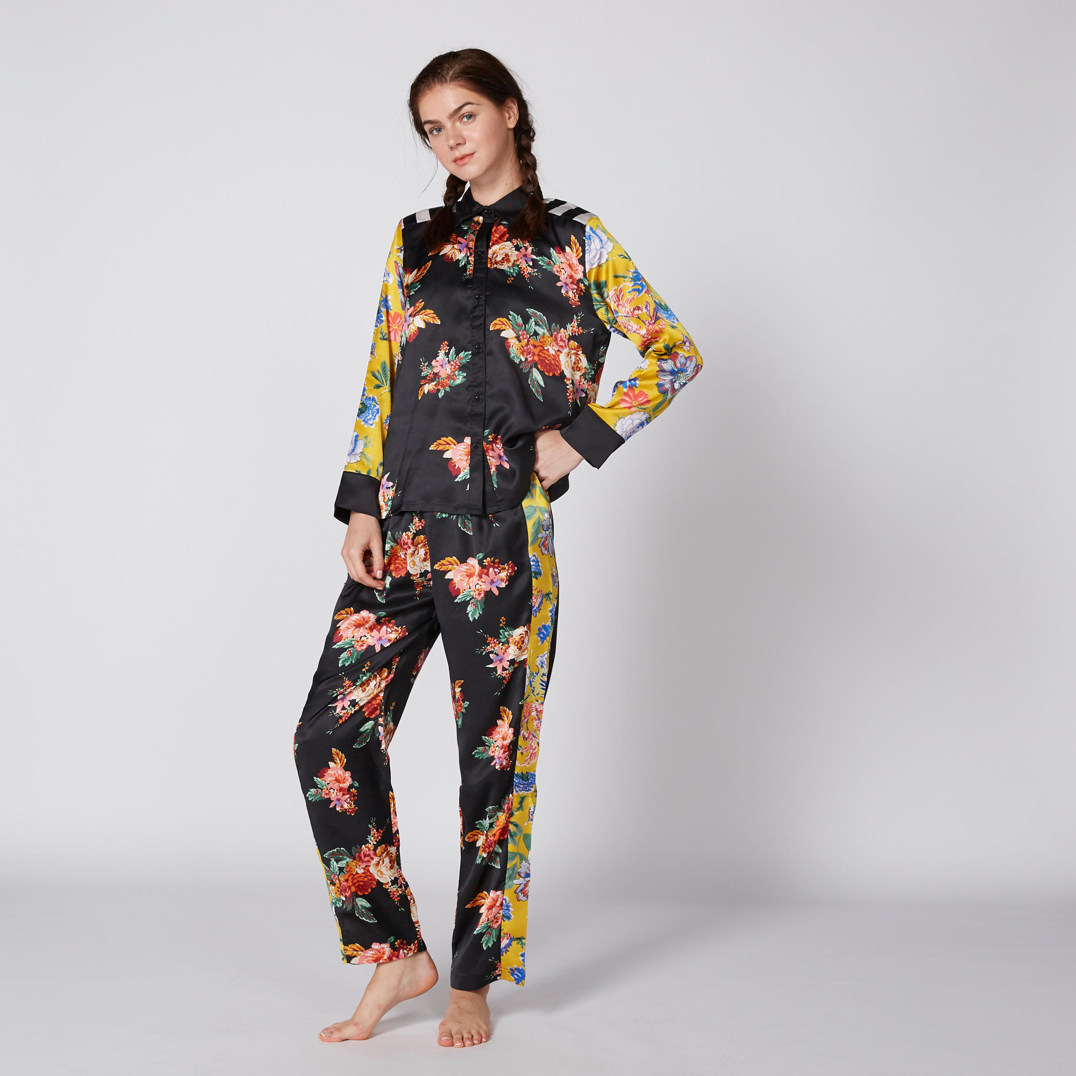 Printed Shirt and Pyjama Set-women-clothing-nightwear-pyjamas-longsets-image-1