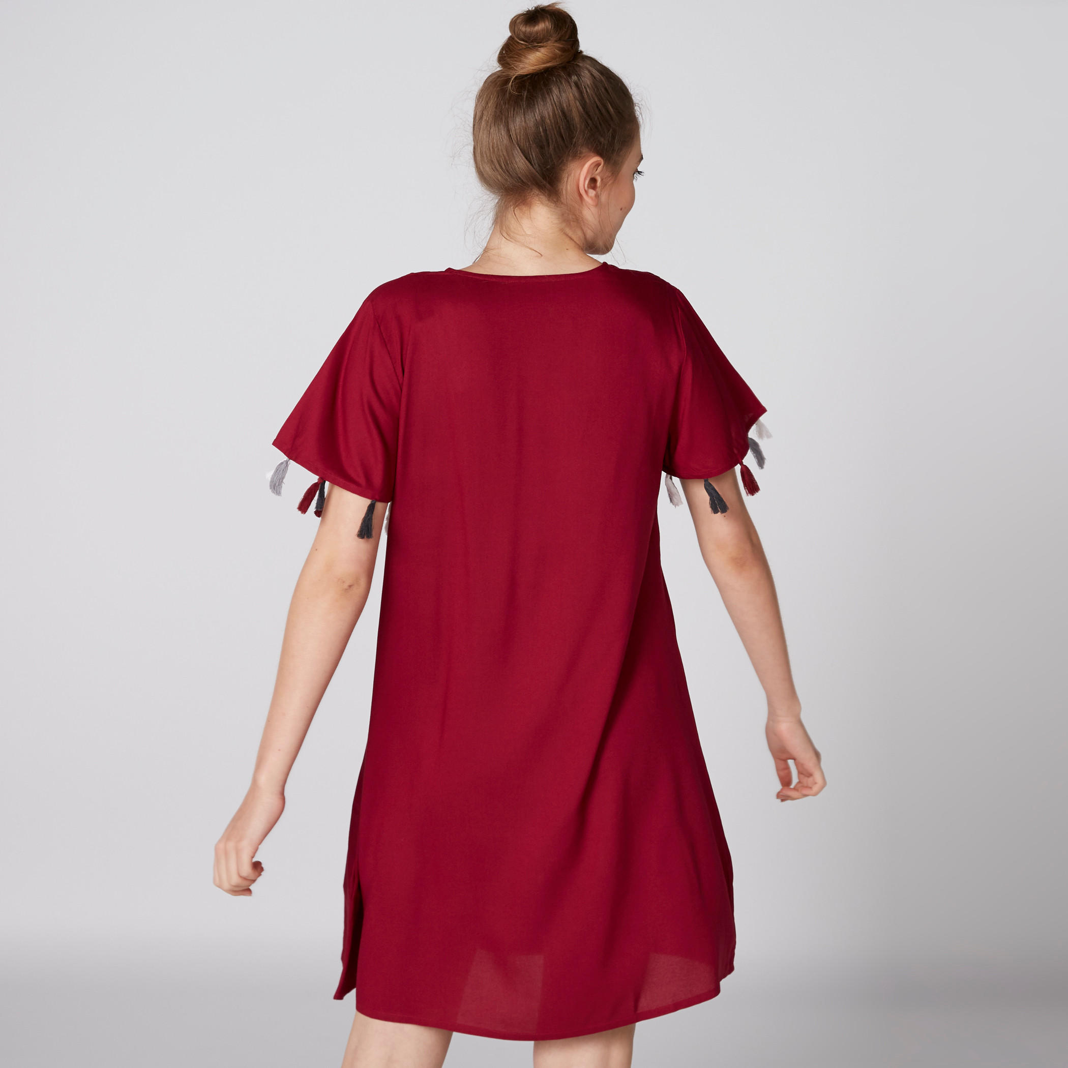 Assorted Sleep Dress with V-Neck and Tassels - Set of 2-women-clothing-nightwear-nighties-image-2