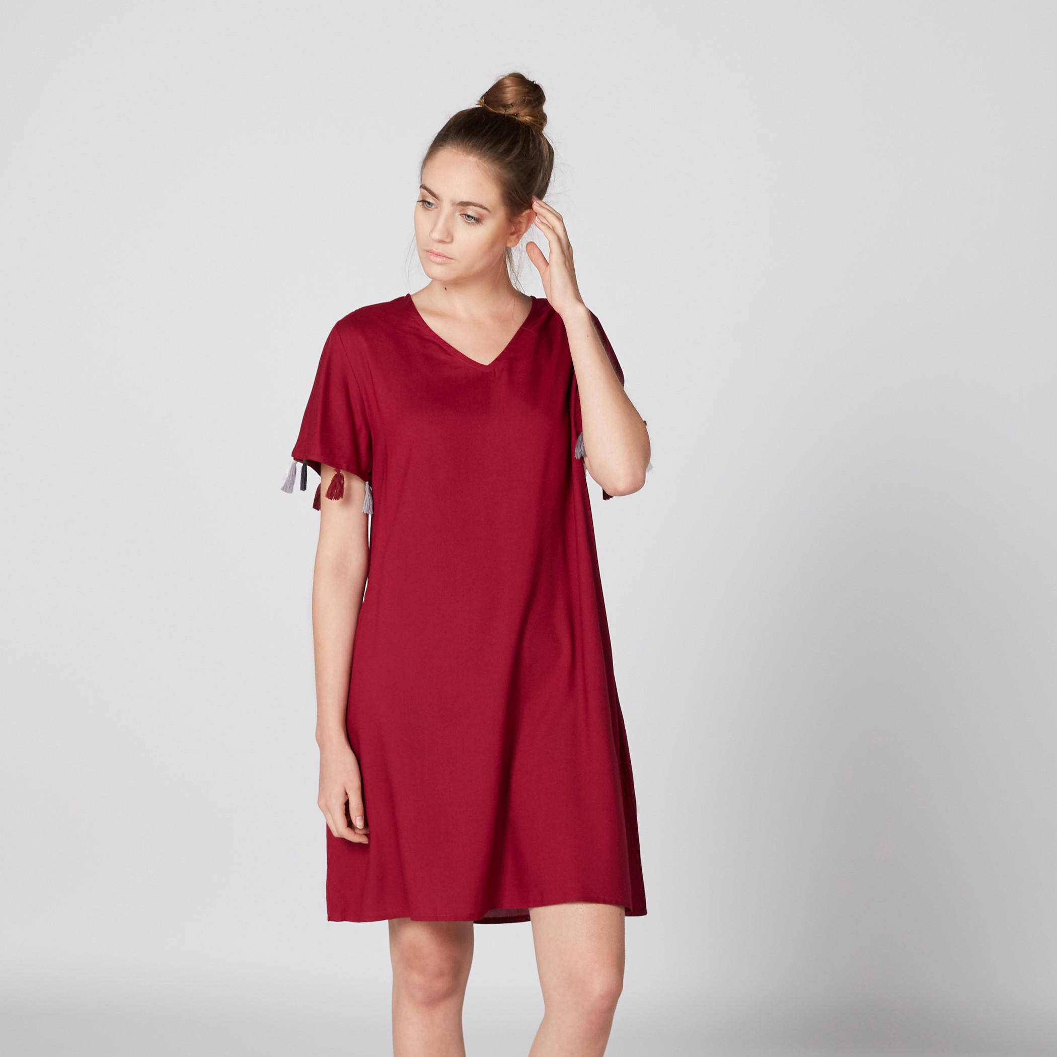 Assorted Sleep Dress with V-Neck and Tassels - Set of 2-women-clothing-nightwear-nighties-image-6