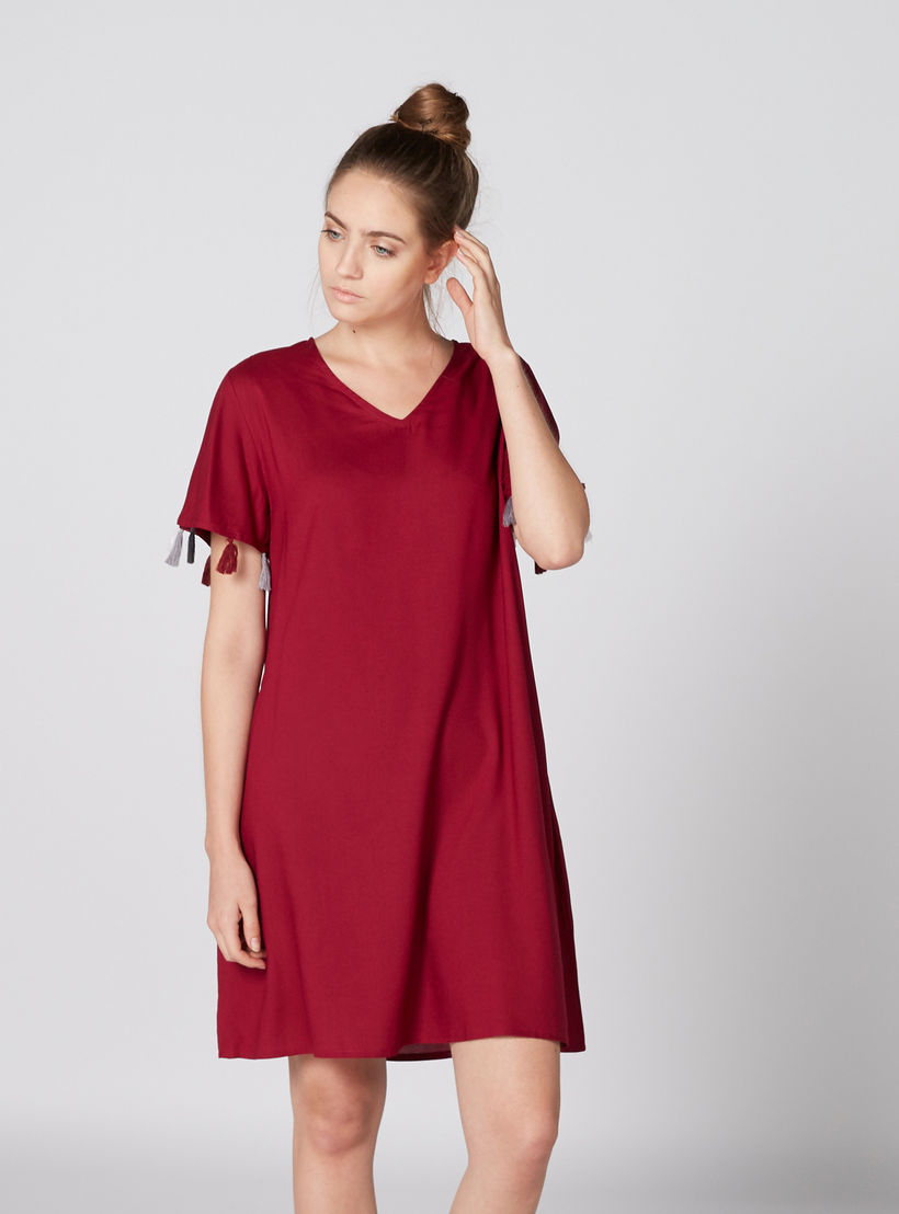 Assorted Sleep Dress with V-Neck and Tassels - Set of 2-women-clothing-nightwear-nighties-image-6
