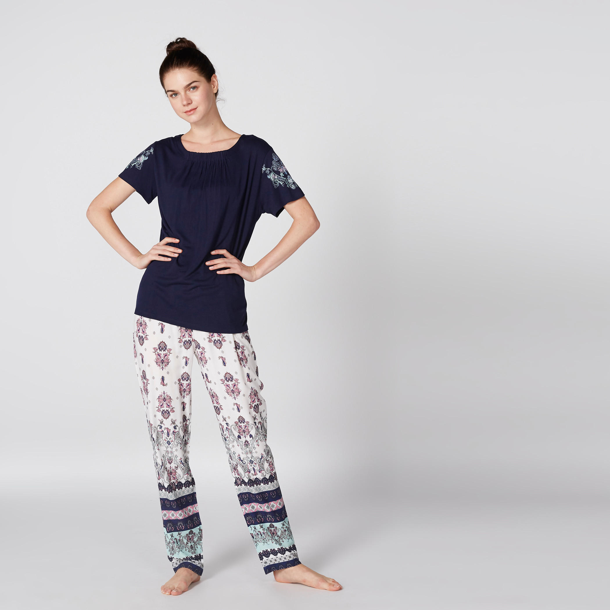 Printed Top and Pyjama Set-women-clothing-nightwear-pyjamas-longsets-image-1