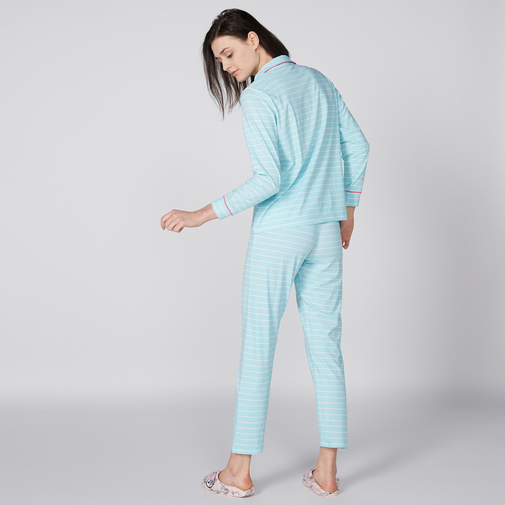 طقم بنطال بيجاما وقميص بطبعات-women-clothing-nightwear-pyjamas-longsets-image-3