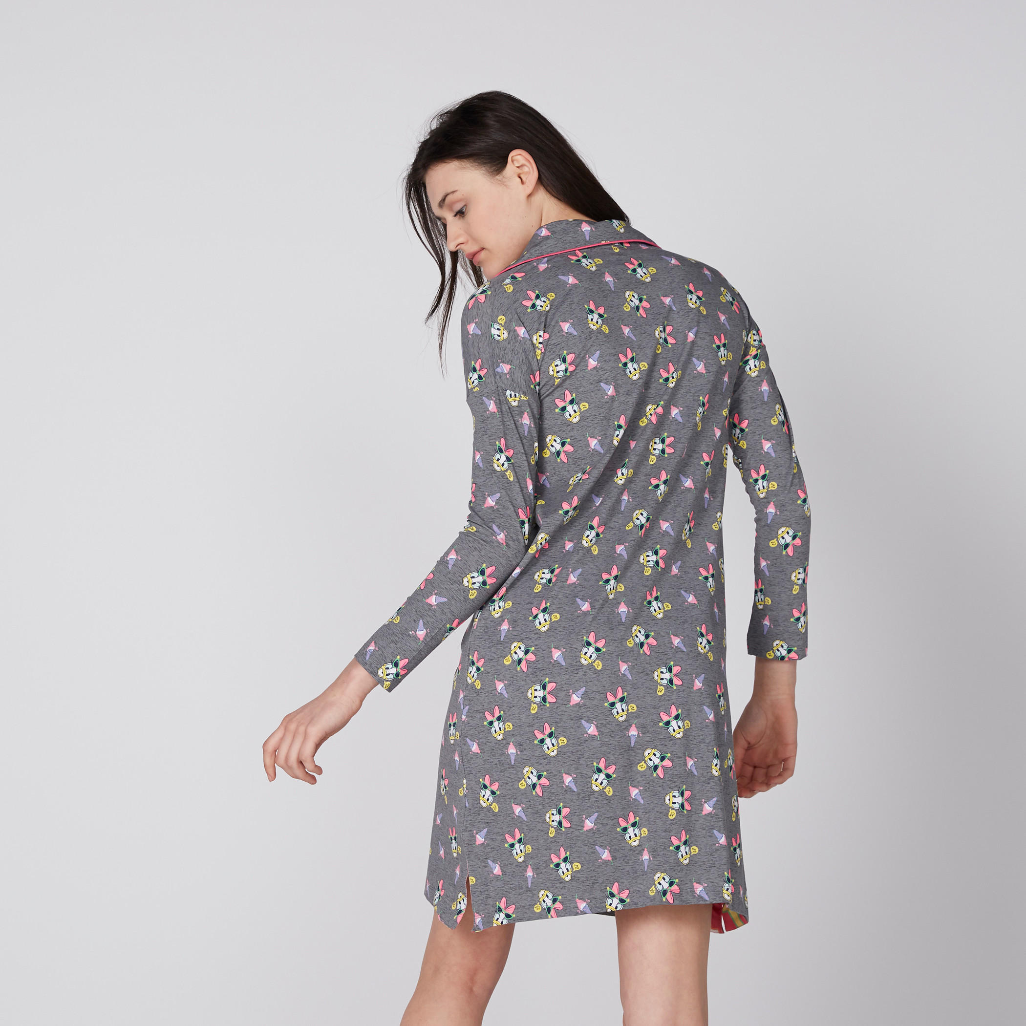 قميص نوم بأكمام طويلة وطبعات دايزي داك-women-clothing-nightwear-pyjamas-tops-image-2