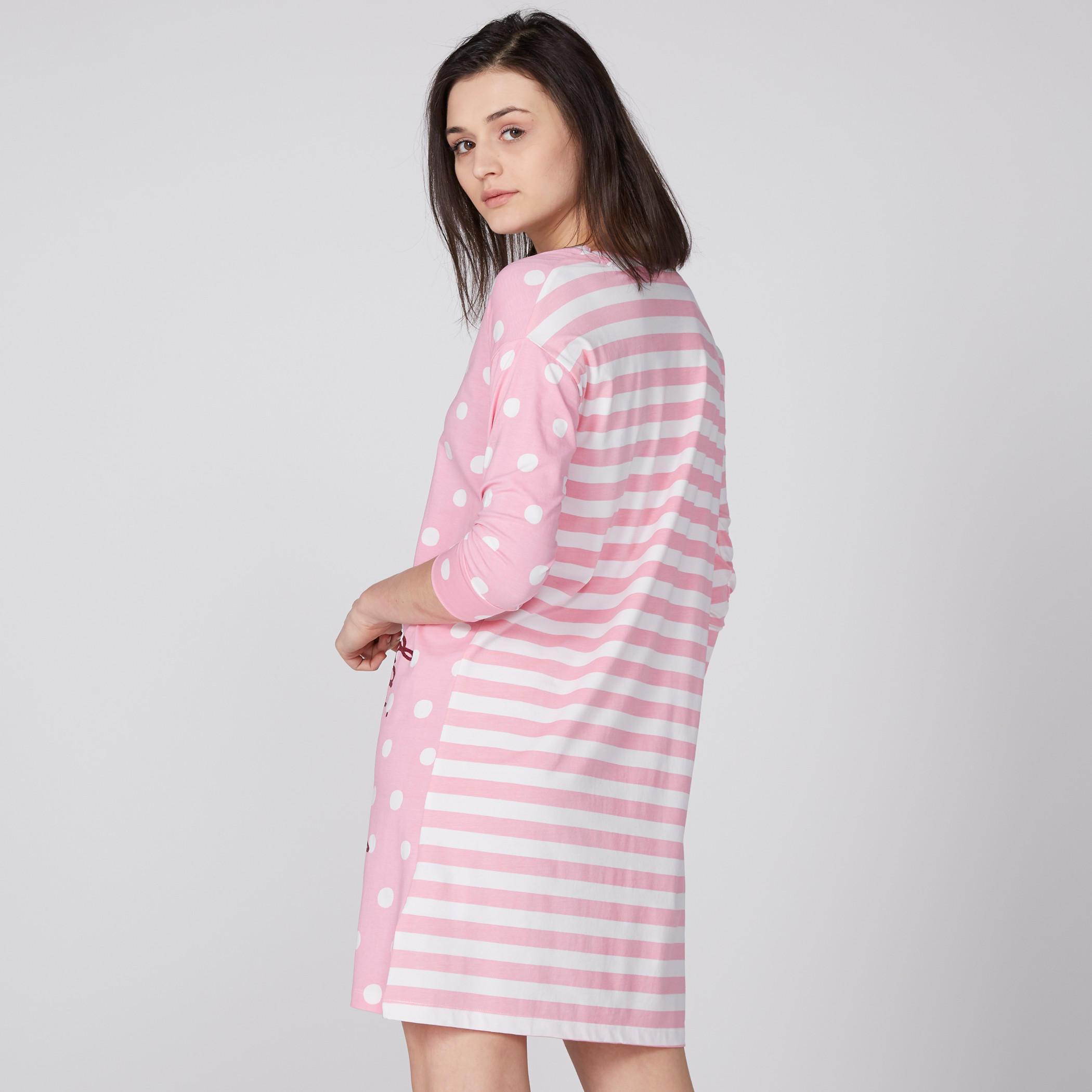 دايزي داك مطبوعة Sleepdress مع 3/4 الأكمام-women-clothing-nightwear-pyjamas-tops-image-3