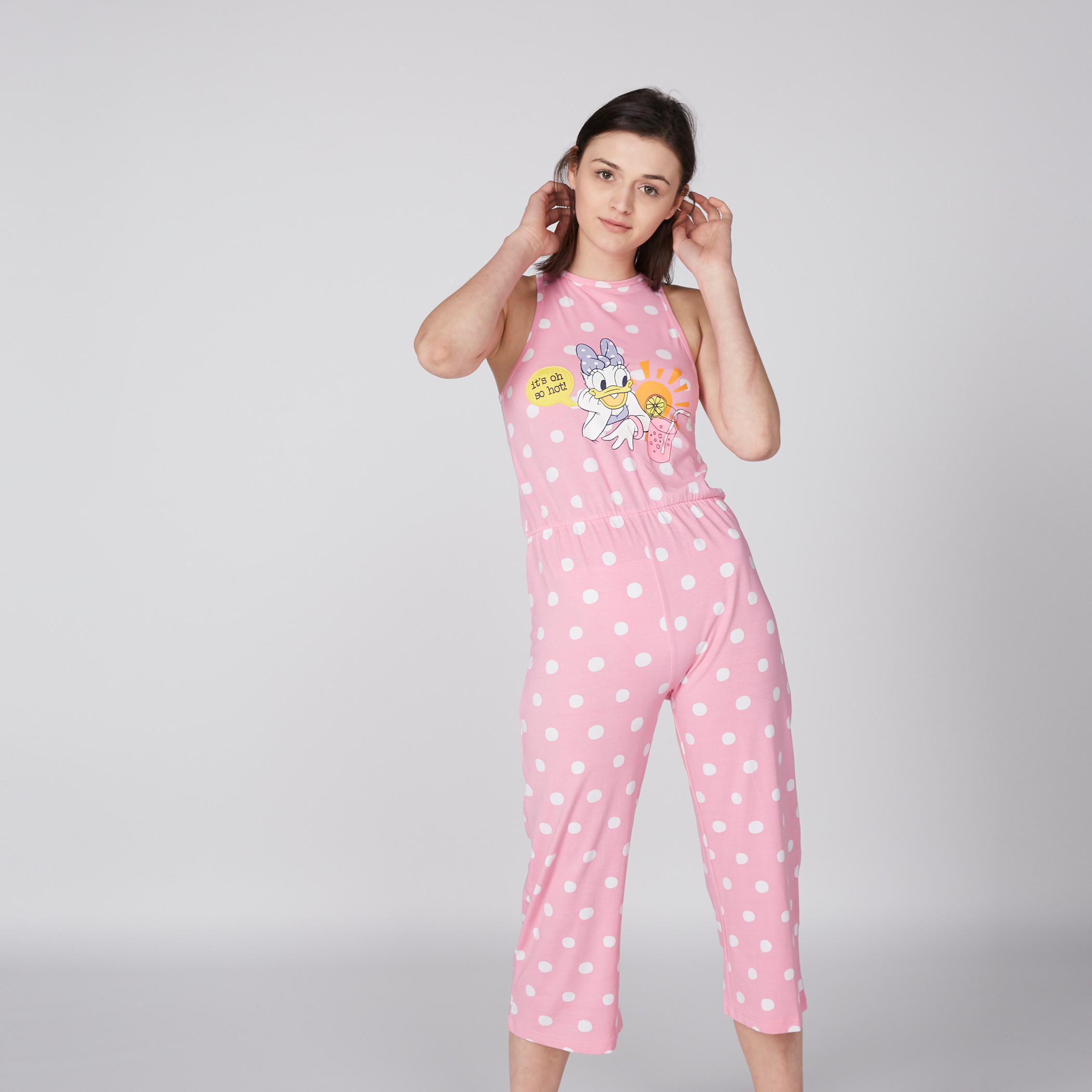 أفرول دون أكمام بياقة ضيّقة وطبعات دايزي داك-women-clothing-nightwear-nighties-image-1