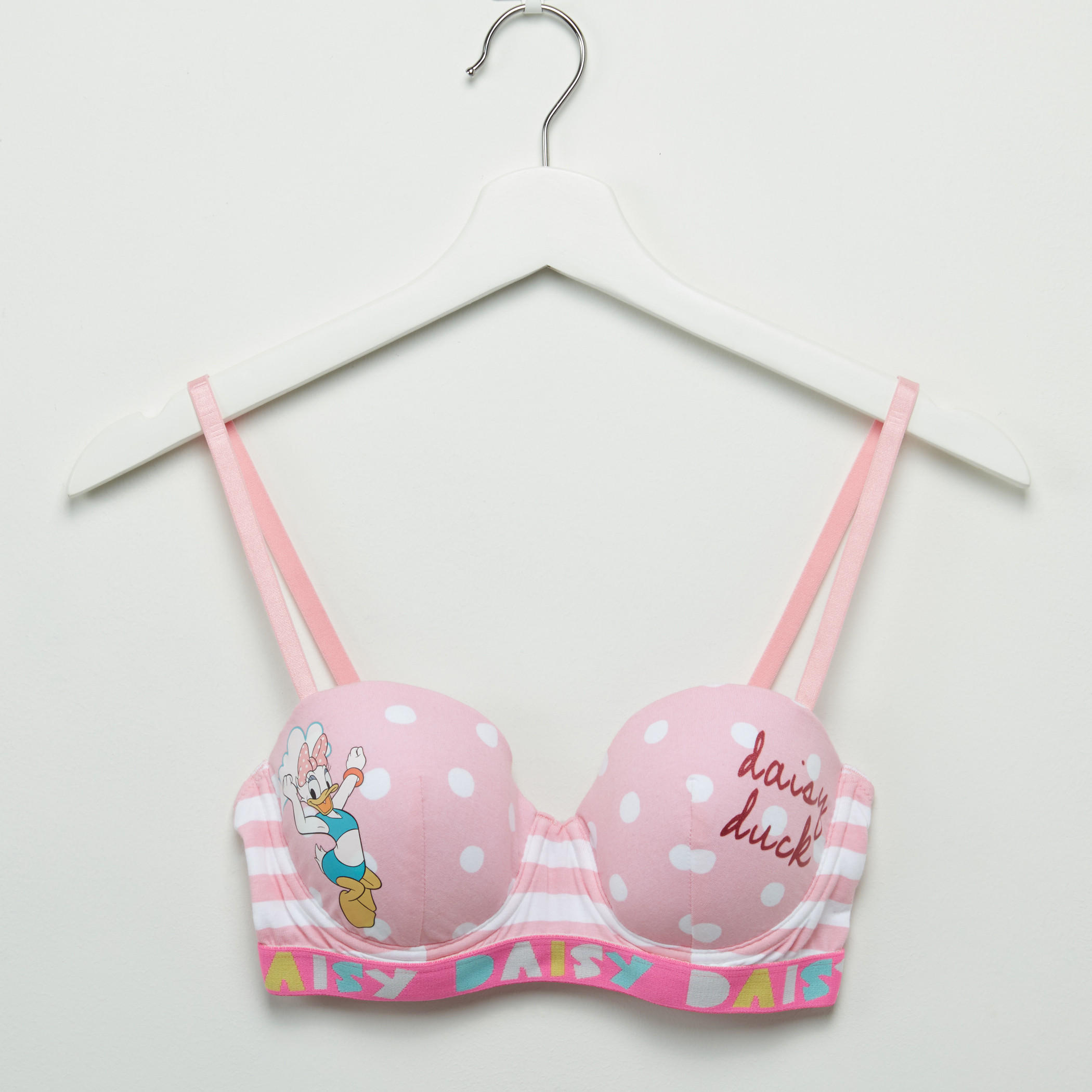 صدرية مبطّنة بمشبك إغلاق وطبعات ديزي داك-women-clothing-lingerie-bras-image-1