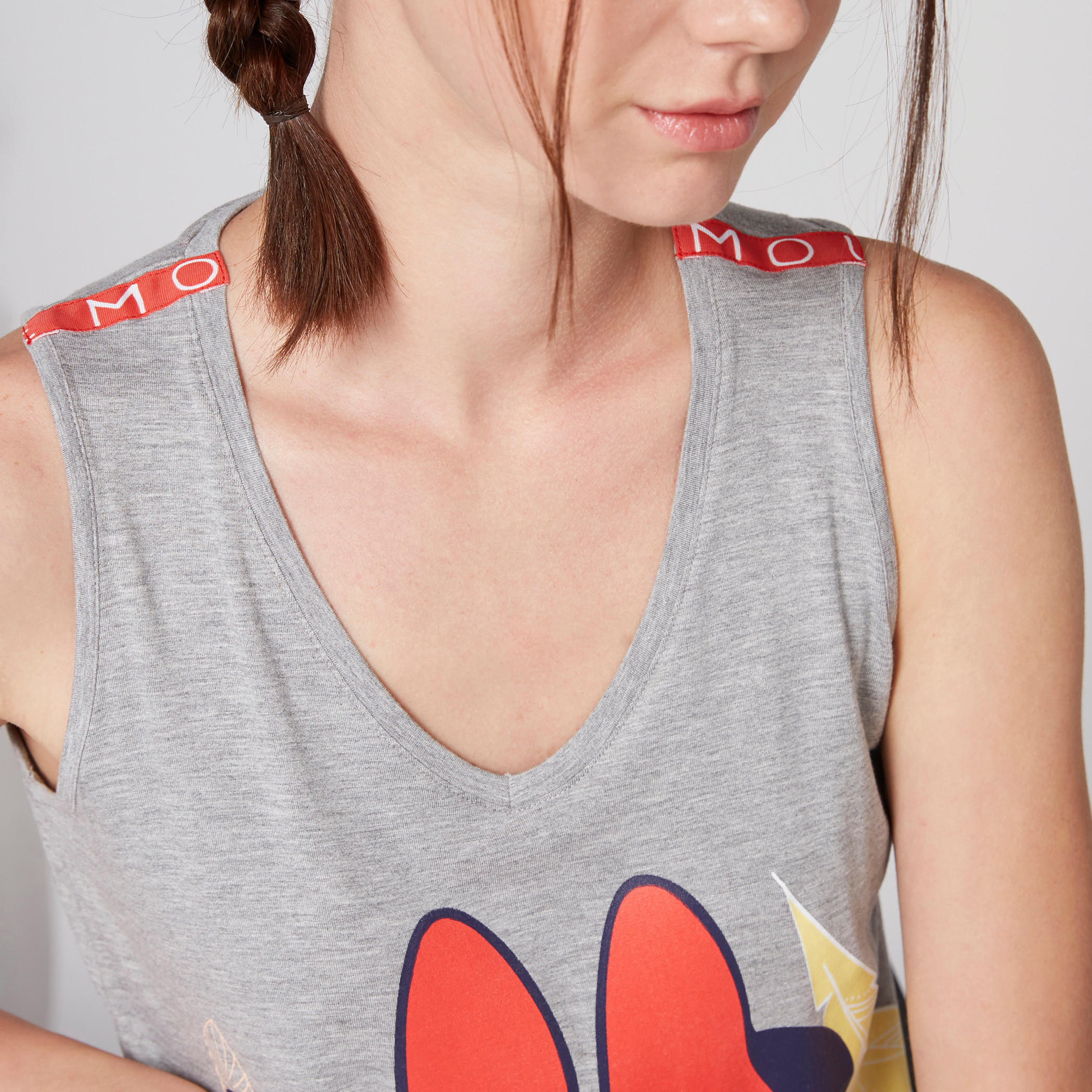 قميص نوم دون أكمام بياقة عميقة وطبعات ميني ماوس-women-clothing-nightwear-pyjamas-tops-image-4