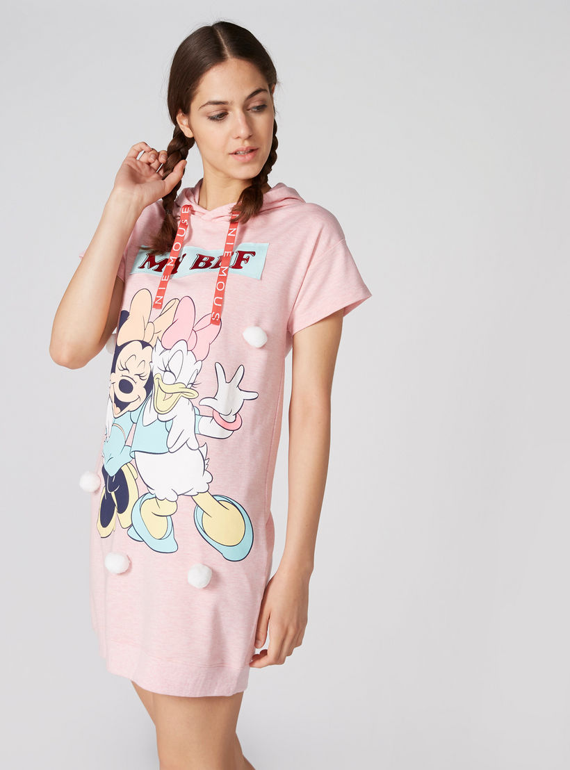 قميص نوم بقبعة وطبعات ميني ماوس ودايزي داك-women-clothing-nightwear-nighties-image-3