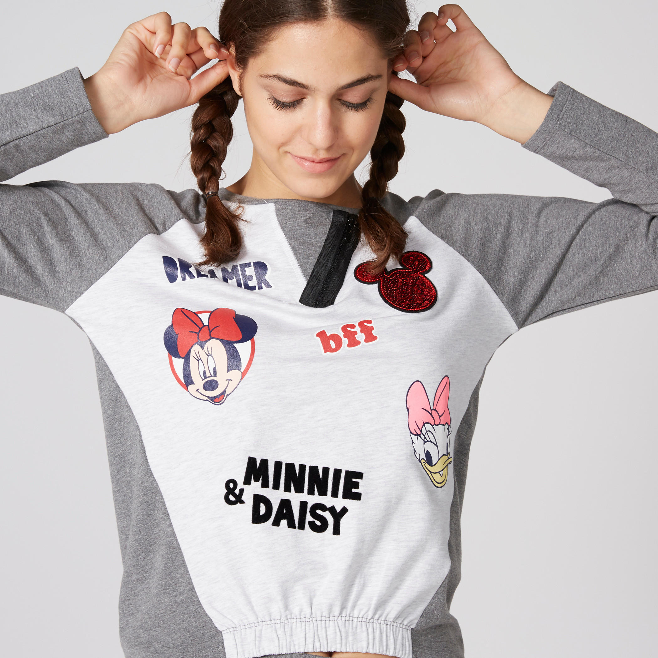 سويت شيرت بأكمام طويلة وطبعات ميني ماوس ودايزي داك-women-clothing-nightwear-pyjamas-longsets-image-4