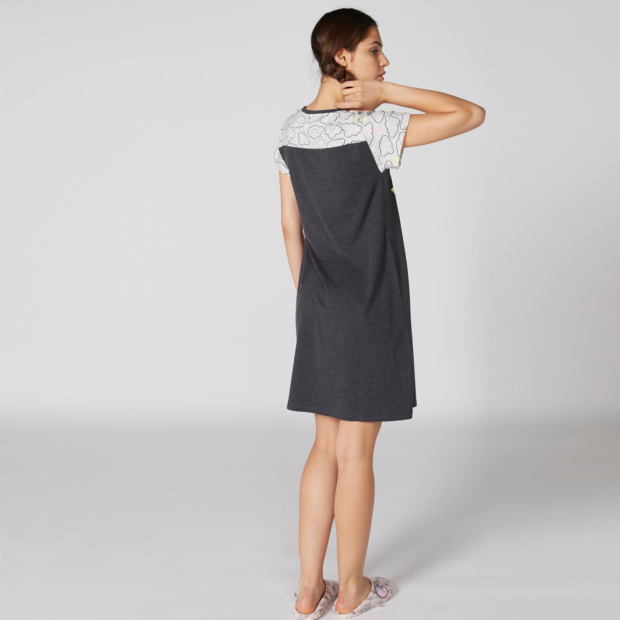 Printed Midi Sleep Dress with Round Neck - Set of 2-women-clothing-nightwear-nighties-image-3