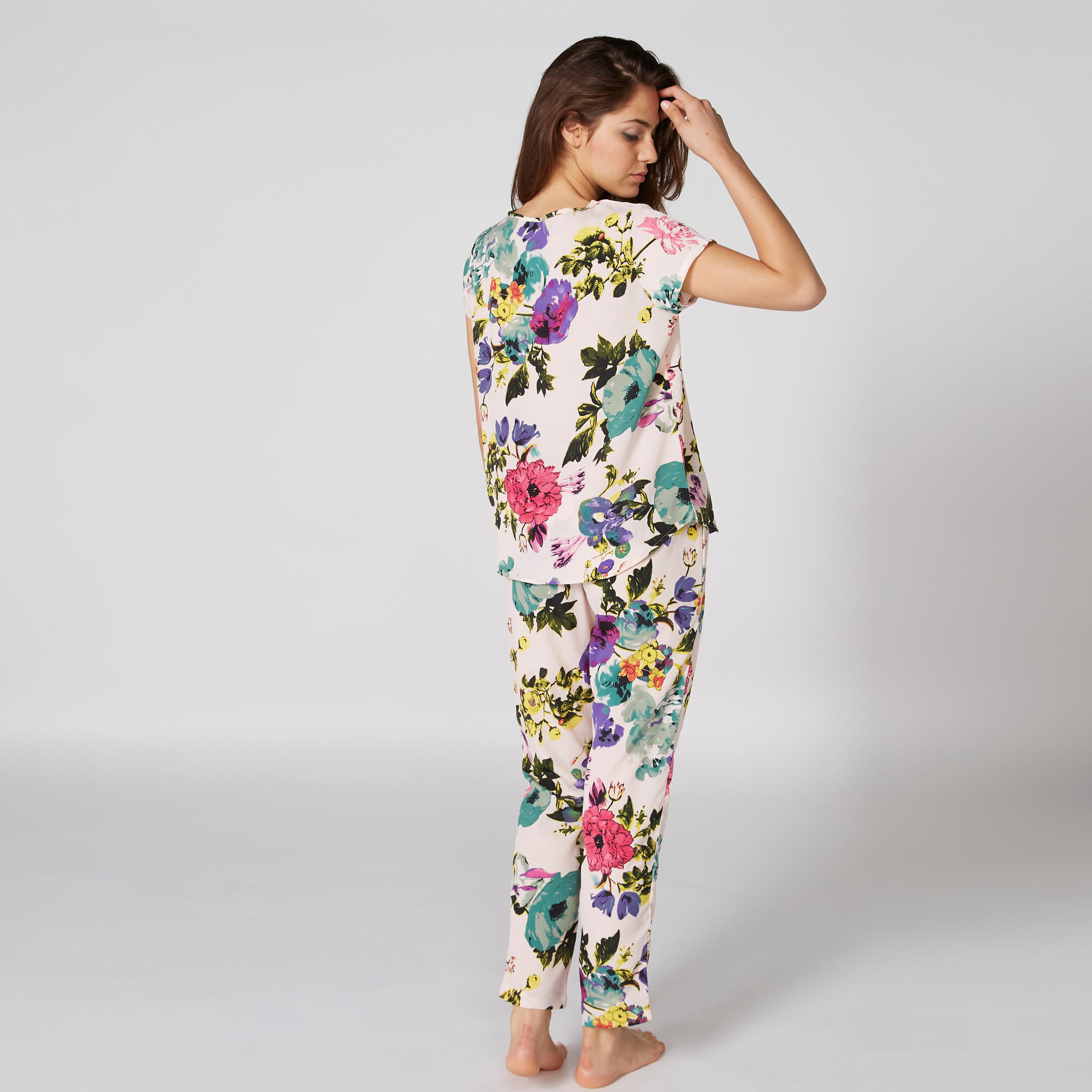 Printed T-Shirt and Pyjama Set-women-clothing-nightwear-pyjamas-longsets-image-2