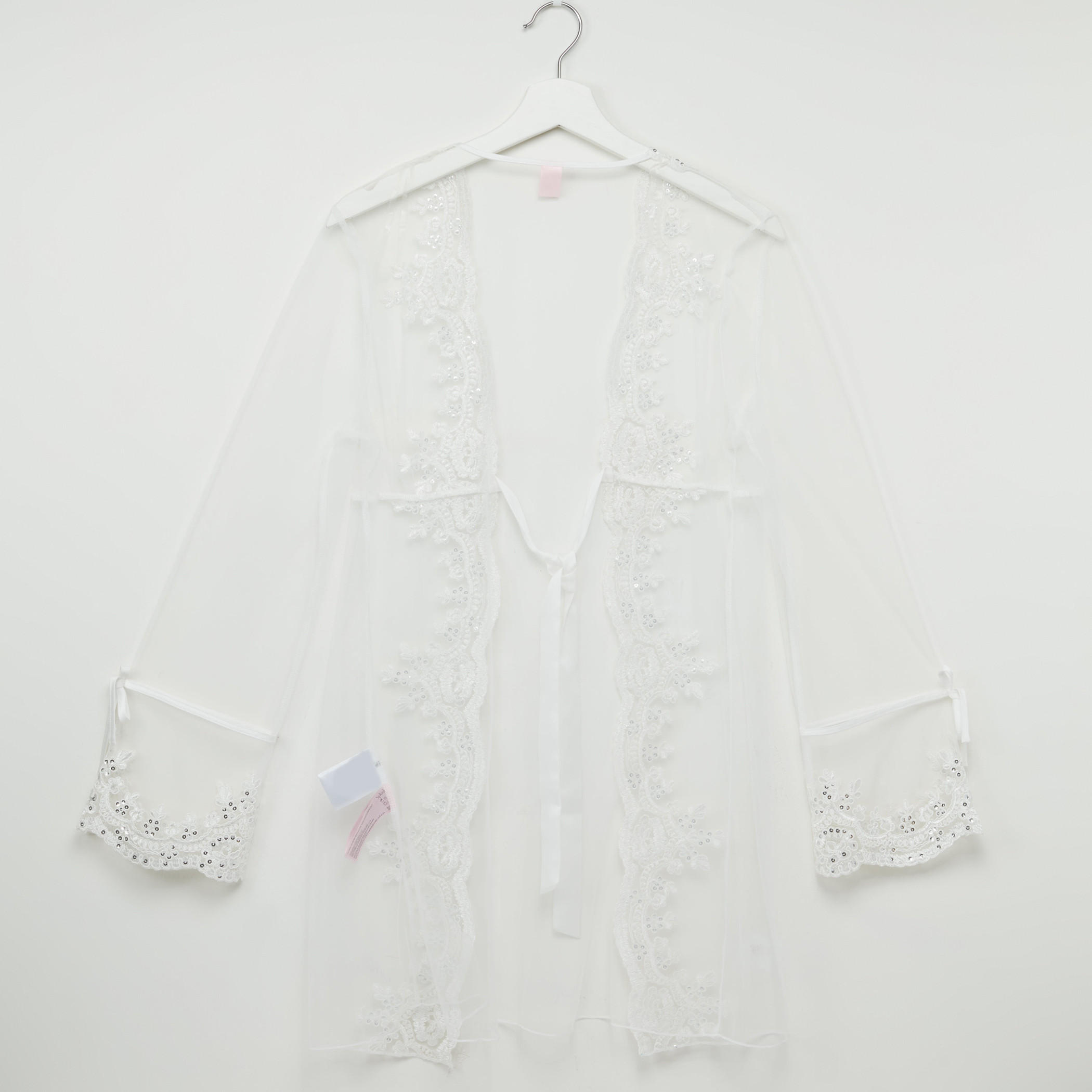 روب مزيّن بأكمام طويلة ورباط-women-clothing-nightwear-robes-image-2