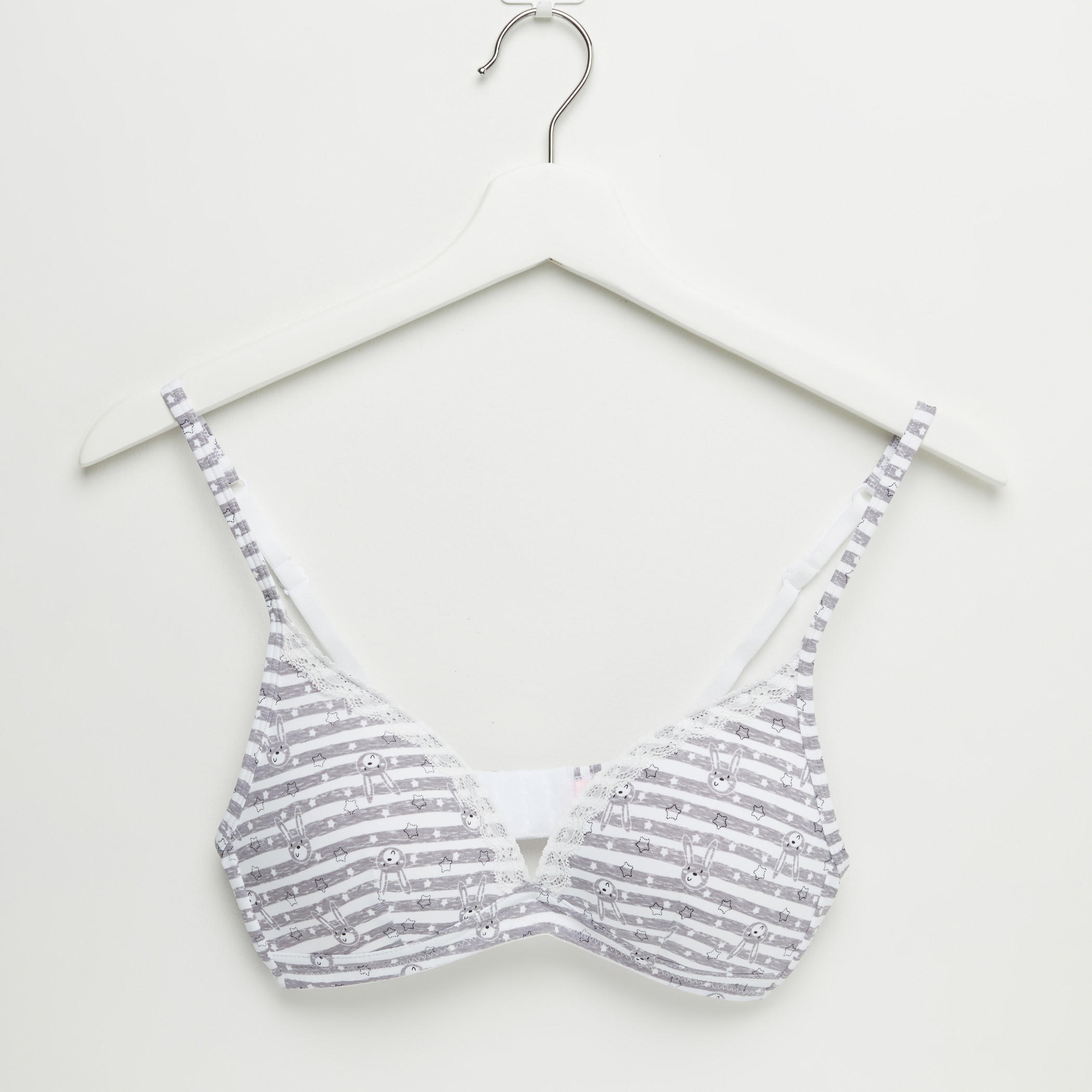 صدريّة مبطّنة بتفاصيل دانتيل ومشبك إغلاق ناعم - طقم من قطعتين-women-clothing-lingerie-bras-image-2
