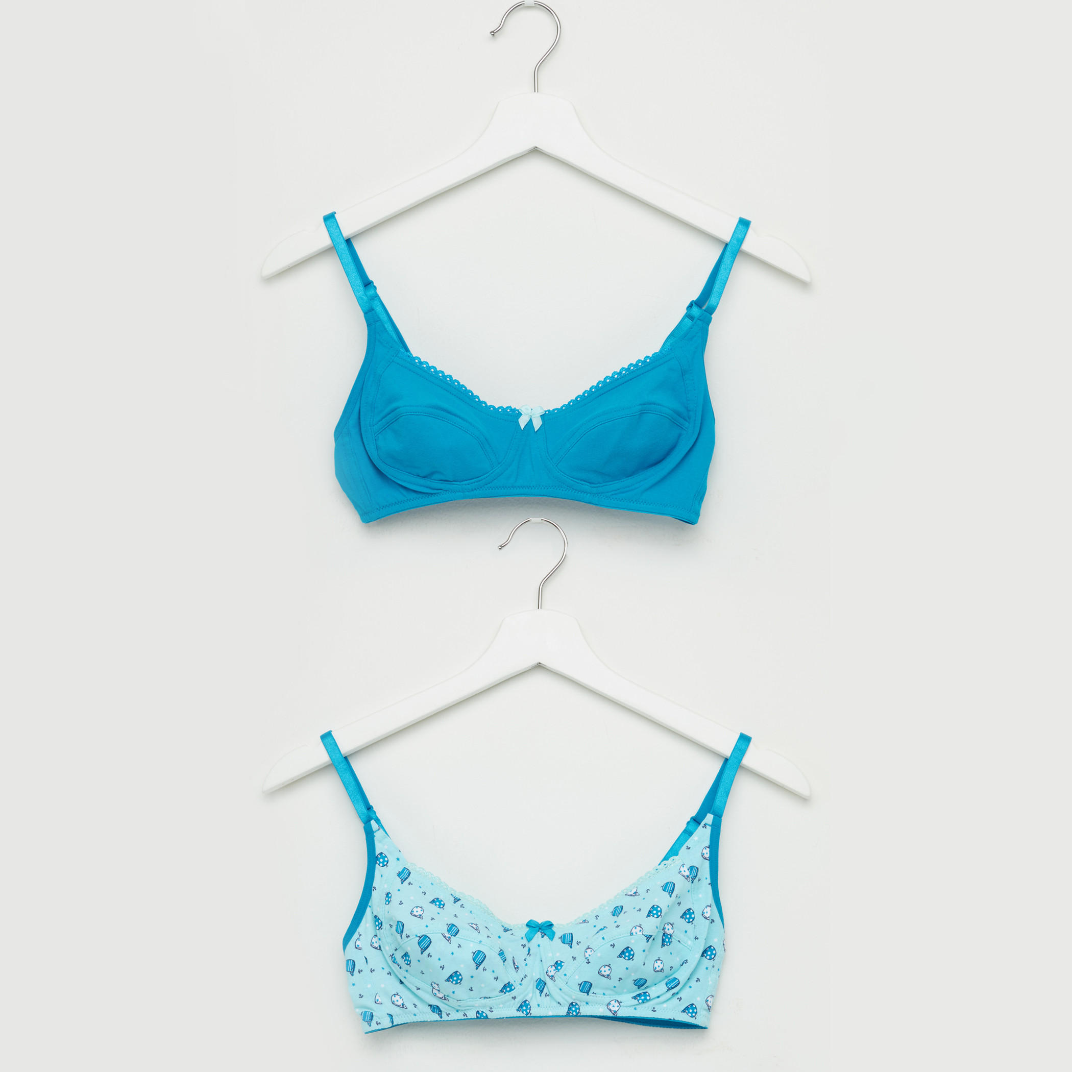 صدريّة بمشبك إغلاق ناعم وحمالات قابلة للتعديل - طقم من قطعتين متنوعتين-women-clothing-lingerie-bras-image-1