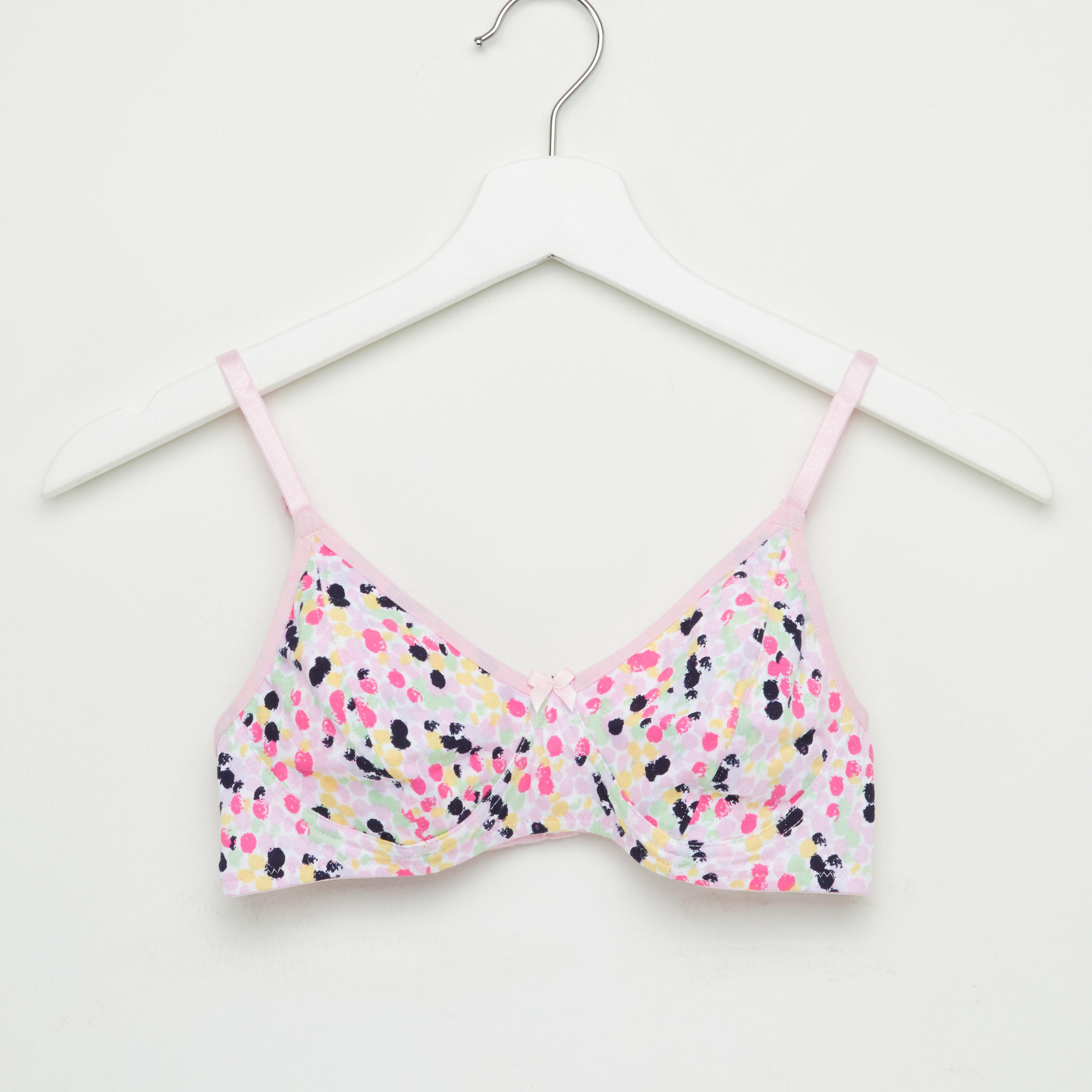 طقم صدريات تيشيرت وحمالات قابلة للضبط - قطعتين-women-clothing-lingerie-bras-image-2