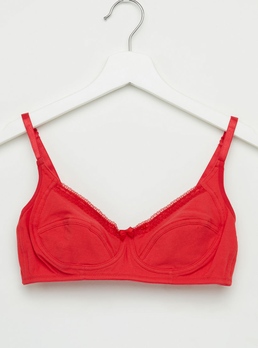 صدريّة بحمّالات قابلة للتعديل وتفاصيل دانتيل - طقم من قطعتين-women-clothing-lingerie-bras-image-4