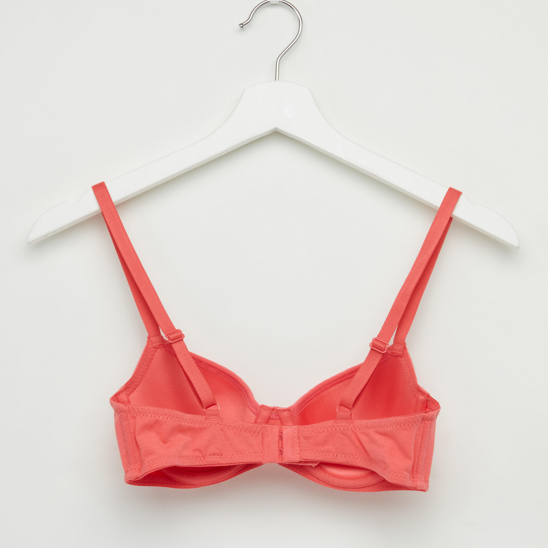 Padded Plunge Bra with Adjustable Straps and Bow Detail-women-clothing-lingerie-bras-image-2