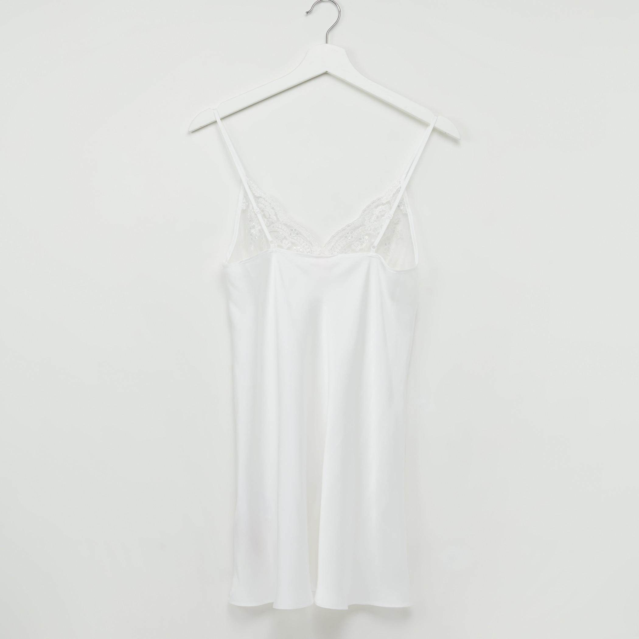Embellished Lace Detail Babydoll Dress with Spaghetti Straps-women-clothing-nightwear-nighties-image-2
