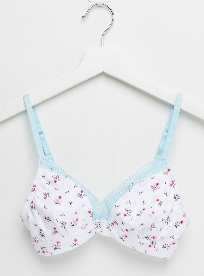 صدريّة بتفاصيل دانتيل ومشبك إغلاق ناعم - طقم من قطعتين-women-clothing-lingerie-bras-image-4