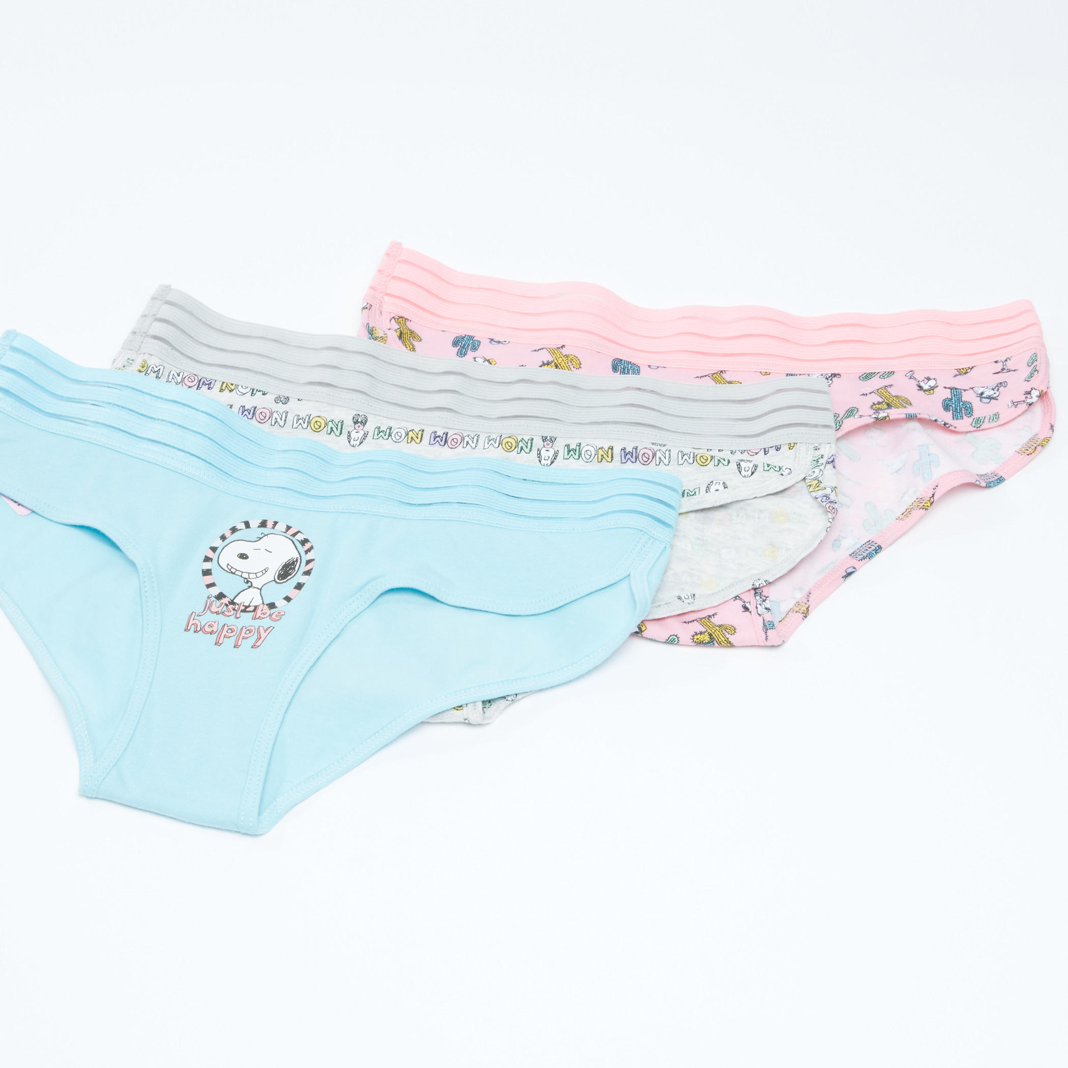 سراويل داخلية بخصر مطّاطي وطبعات سنوبي دوج - طقم من قطعتين-women-clothing-lingerie-panties-image-1