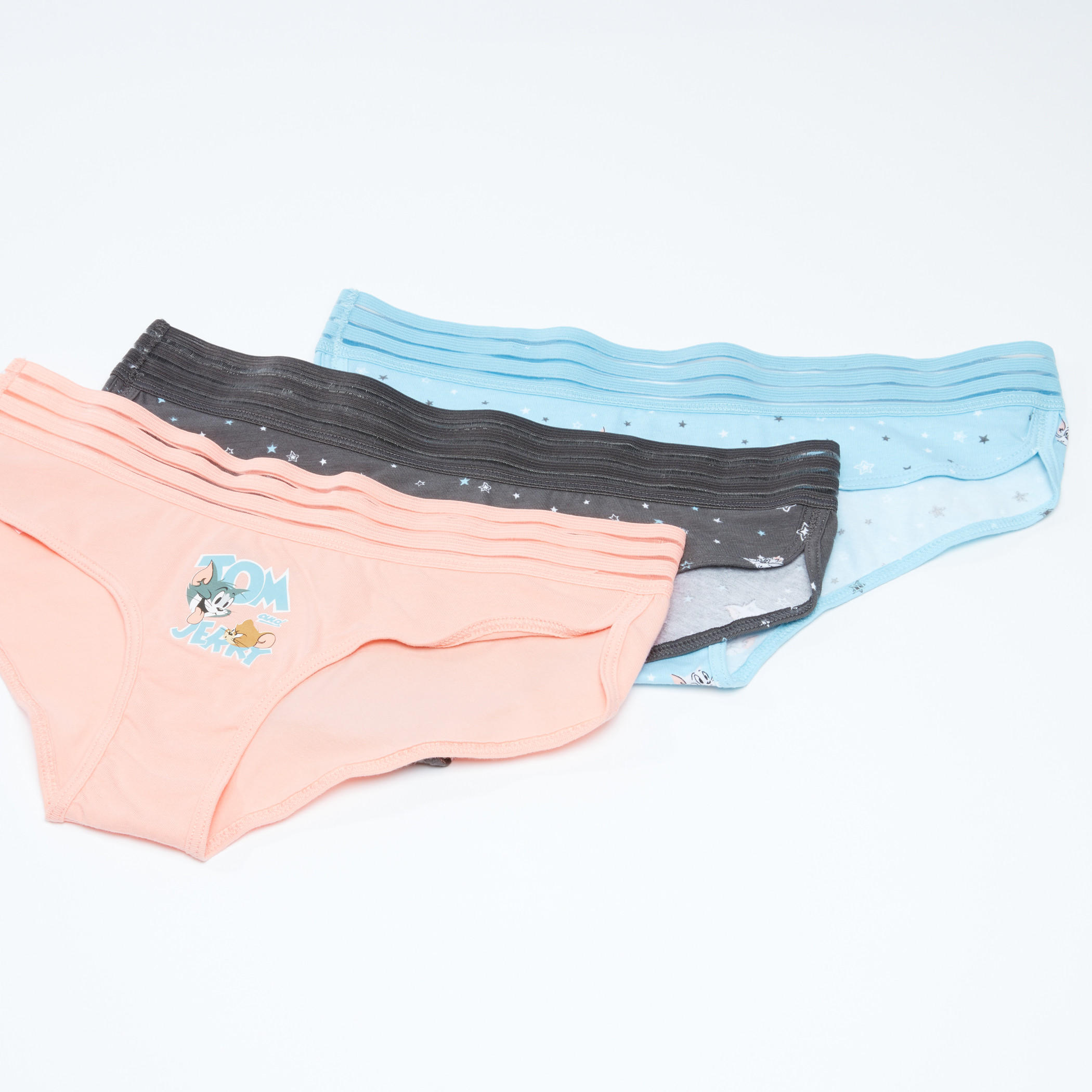 سراويل داخلية بخصر مطّاطي وطبعات توم أند جيري - طقم من 3 قطع-women-clothing-lingerie-panties-image-1