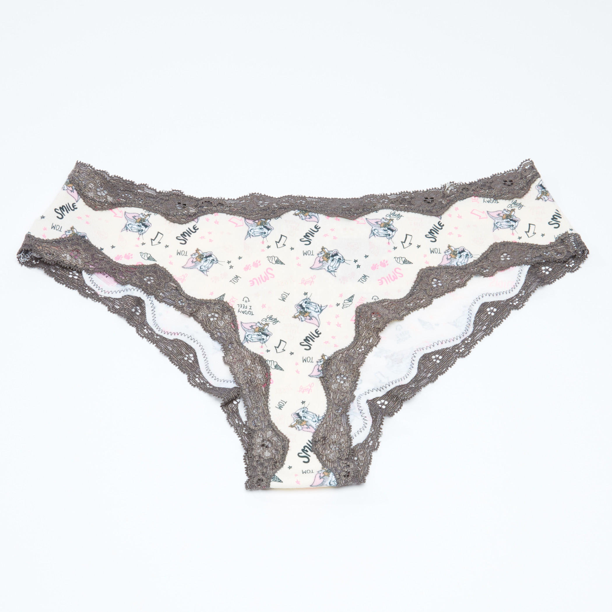 سراويل بيكيني بتفاصيل دانتيل وطبعات توم - طقم من 3 قطع-women-clothing-lingerie-panties-image-2