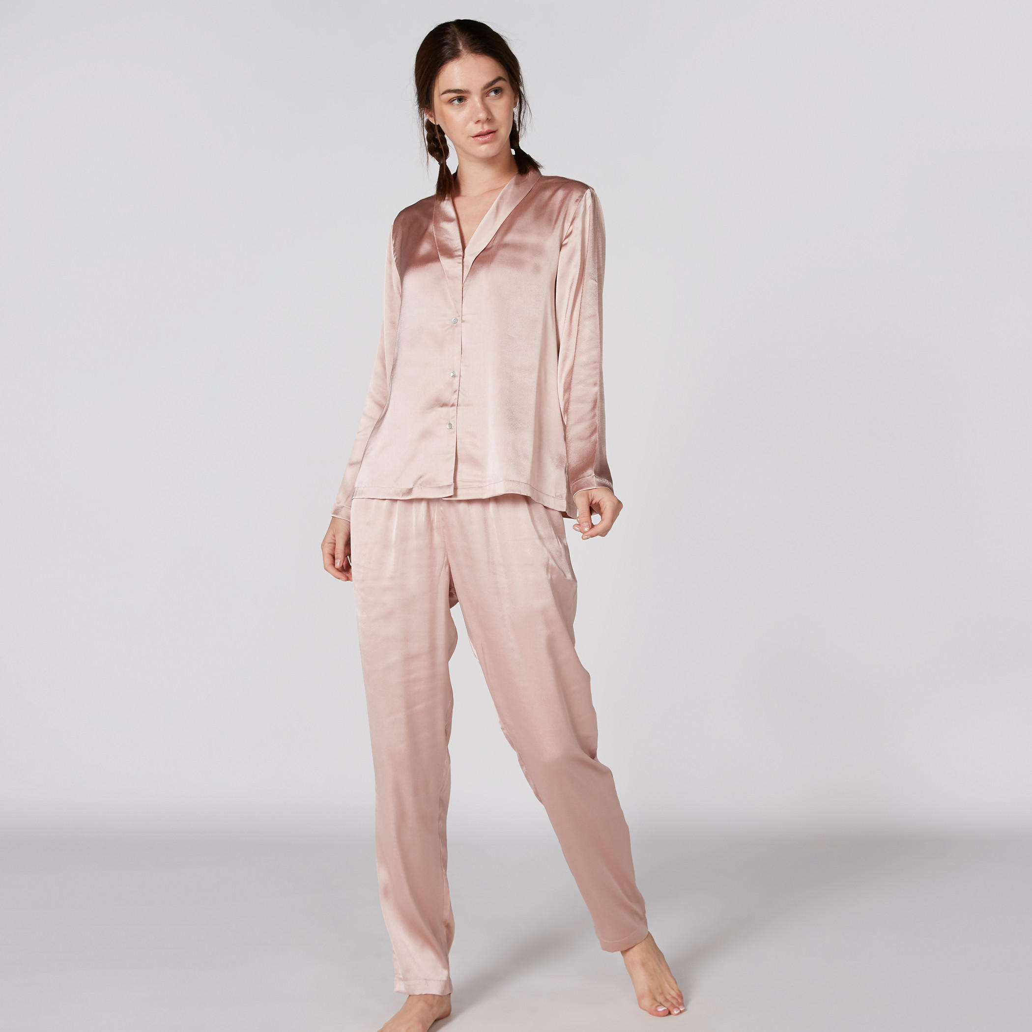 Long Sleeves Shirt and Pyjama Set-women-clothing-nightwear-pyjamas-longsets-image-1