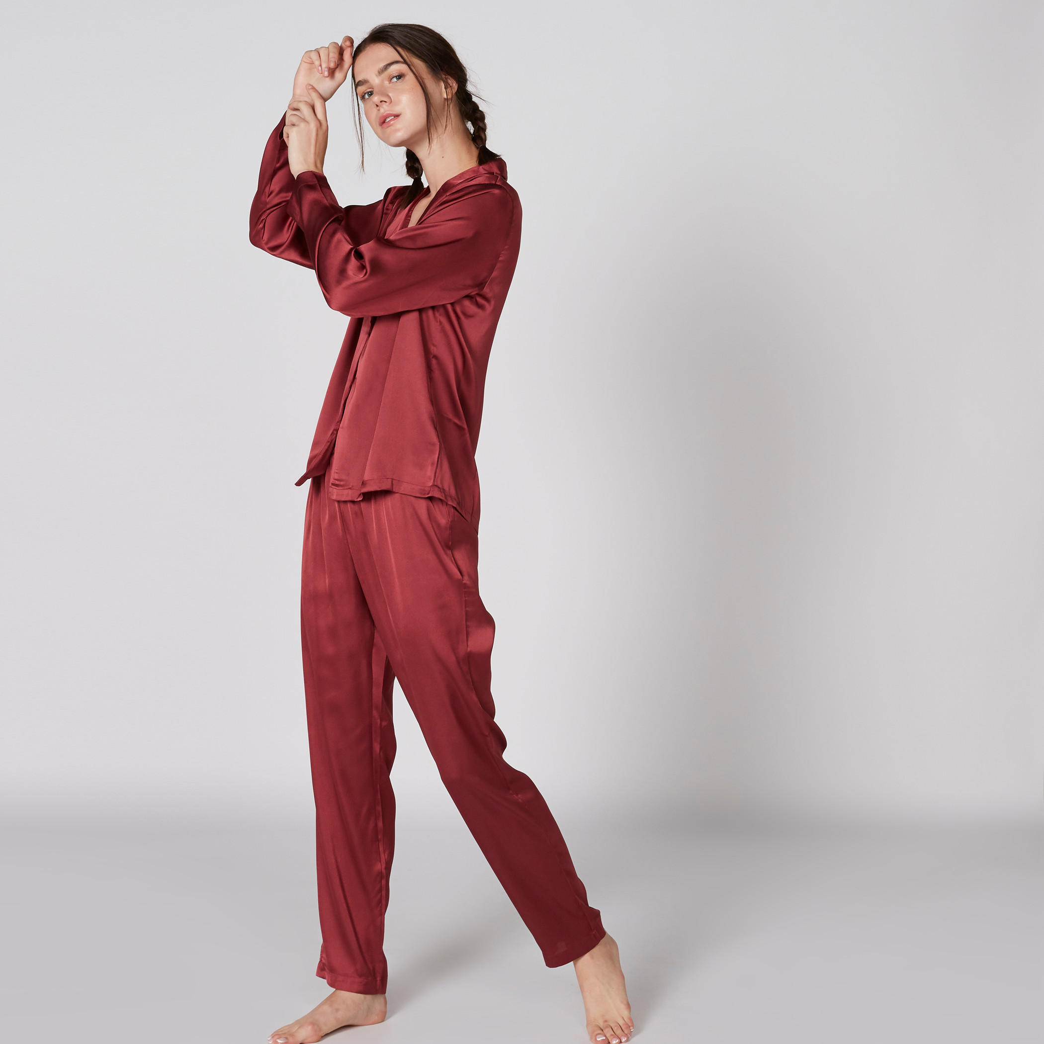 Long Sleeves Shirt and Pyjama Set-women-clothing-nightwear-pyjamas-longsets-image-2